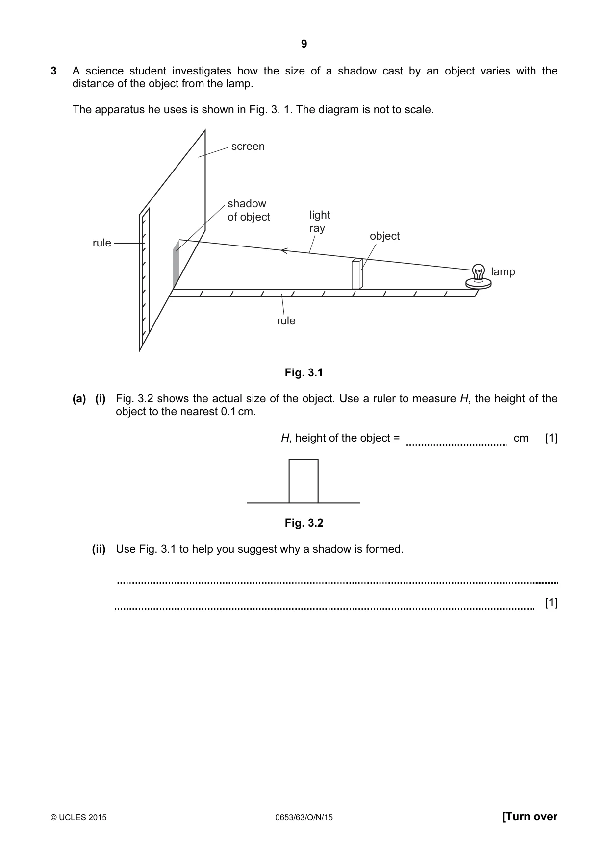 Cambridge IGCSE Science - Combined 0653 2015 Oct/Nov Paper 6 · Variant 3 question paper, page 9 of 20
