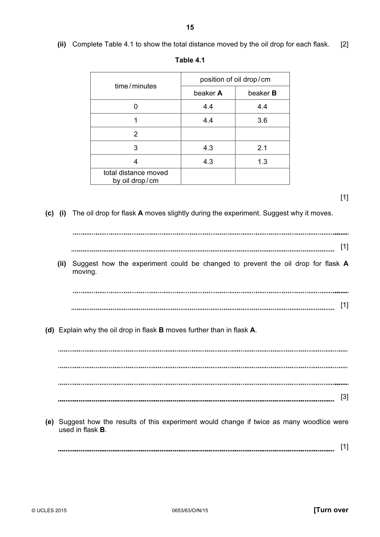 Cambridge IGCSE Science - Combined 0653 2015 Oct/Nov Paper 6 · Variant 3 question paper, page 15 of 20