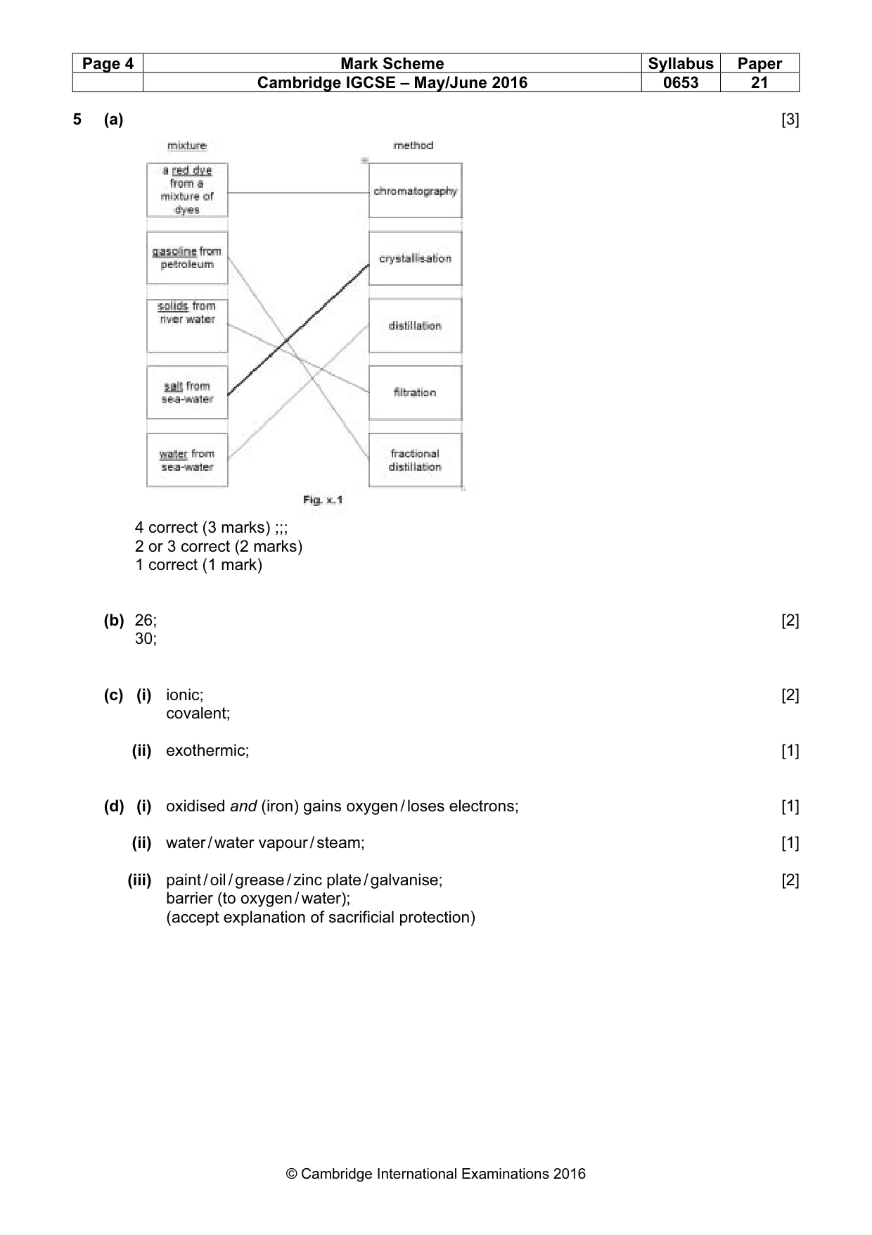 Mark scheme, page 4 of 6