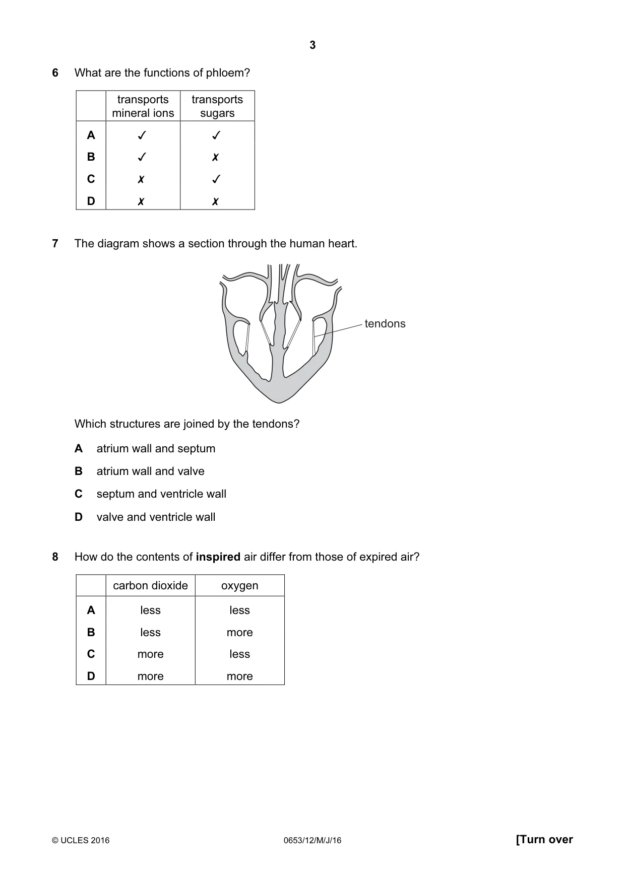 Cambridge IGCSE Science - Combined 0653 2016 May/June Paper 1 · Variant 2 question paper, page 3 of 16