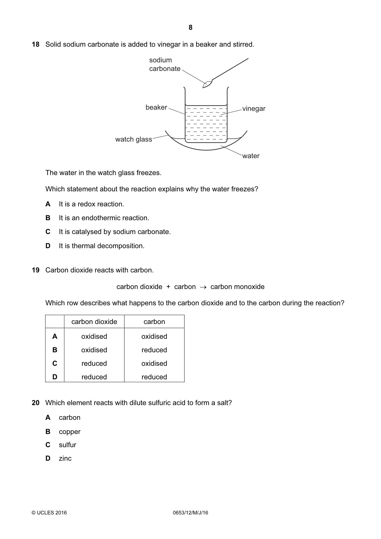 Cambridge IGCSE Science - Combined 0653 2016 May/June Paper 1 · Variant 2 question paper, page 8 of 16