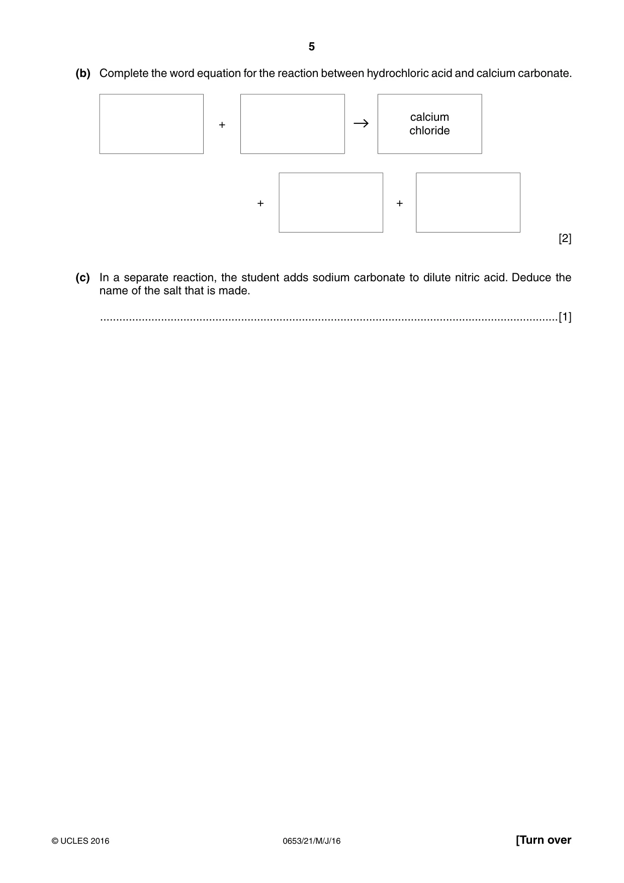 Cambridge IGCSE Science - Combined 0653 2016 May/June Paper 2 · Variant 1 question paper, page 5 of 20