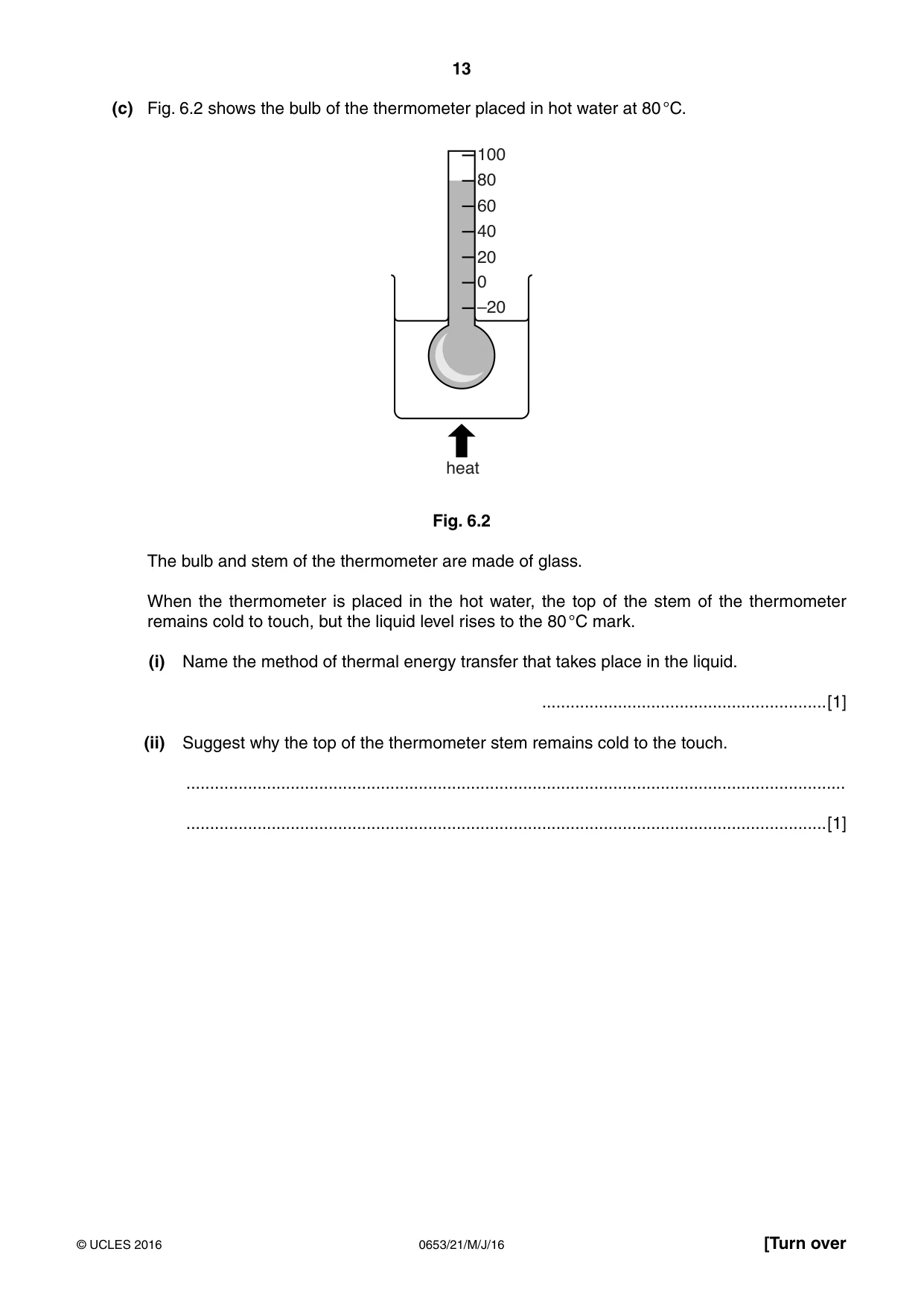Cambridge IGCSE Science - Combined 0653 2016 May/June Paper 2 · Variant 1 question paper, page 13 of 20