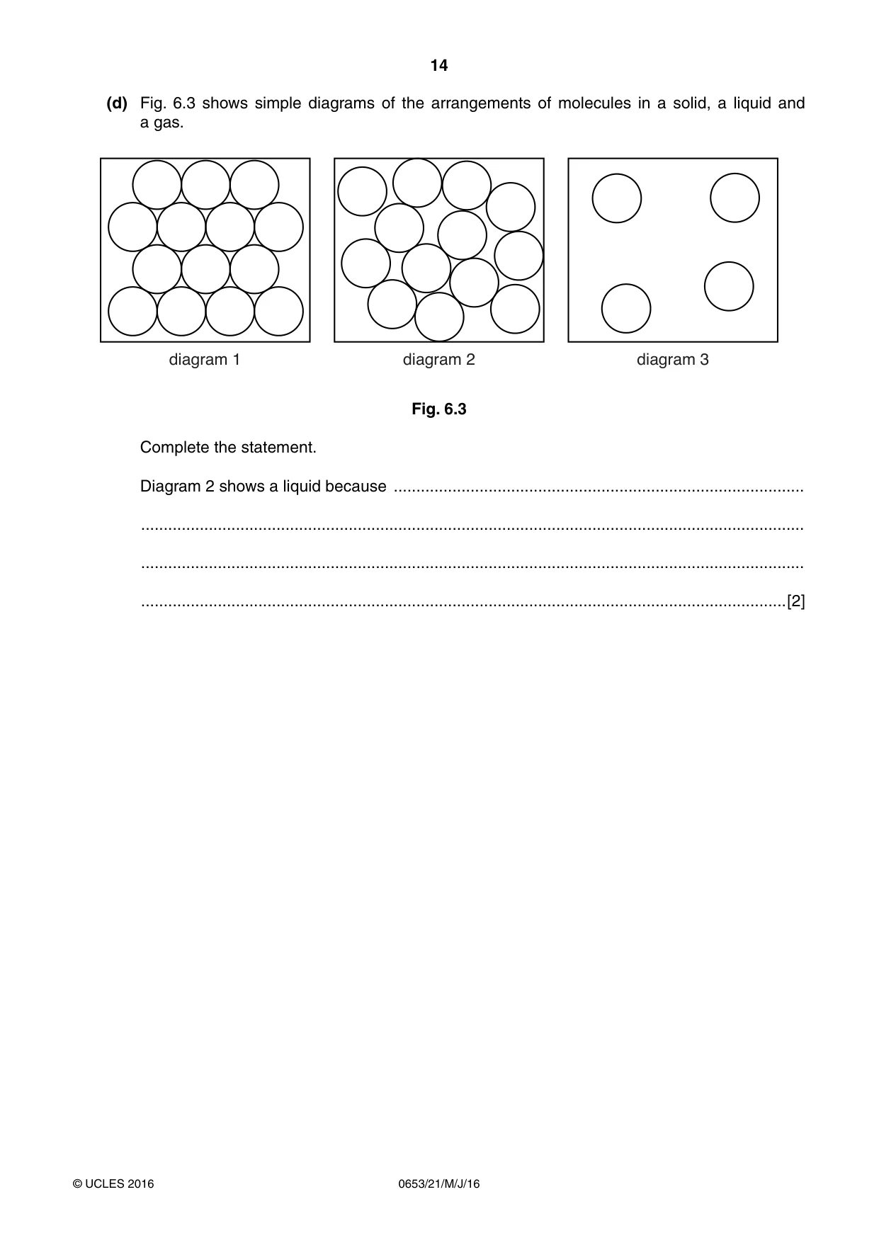 Cambridge IGCSE Science - Combined 0653 2016 May/June Paper 2 · Variant 1 question paper, page 14 of 20