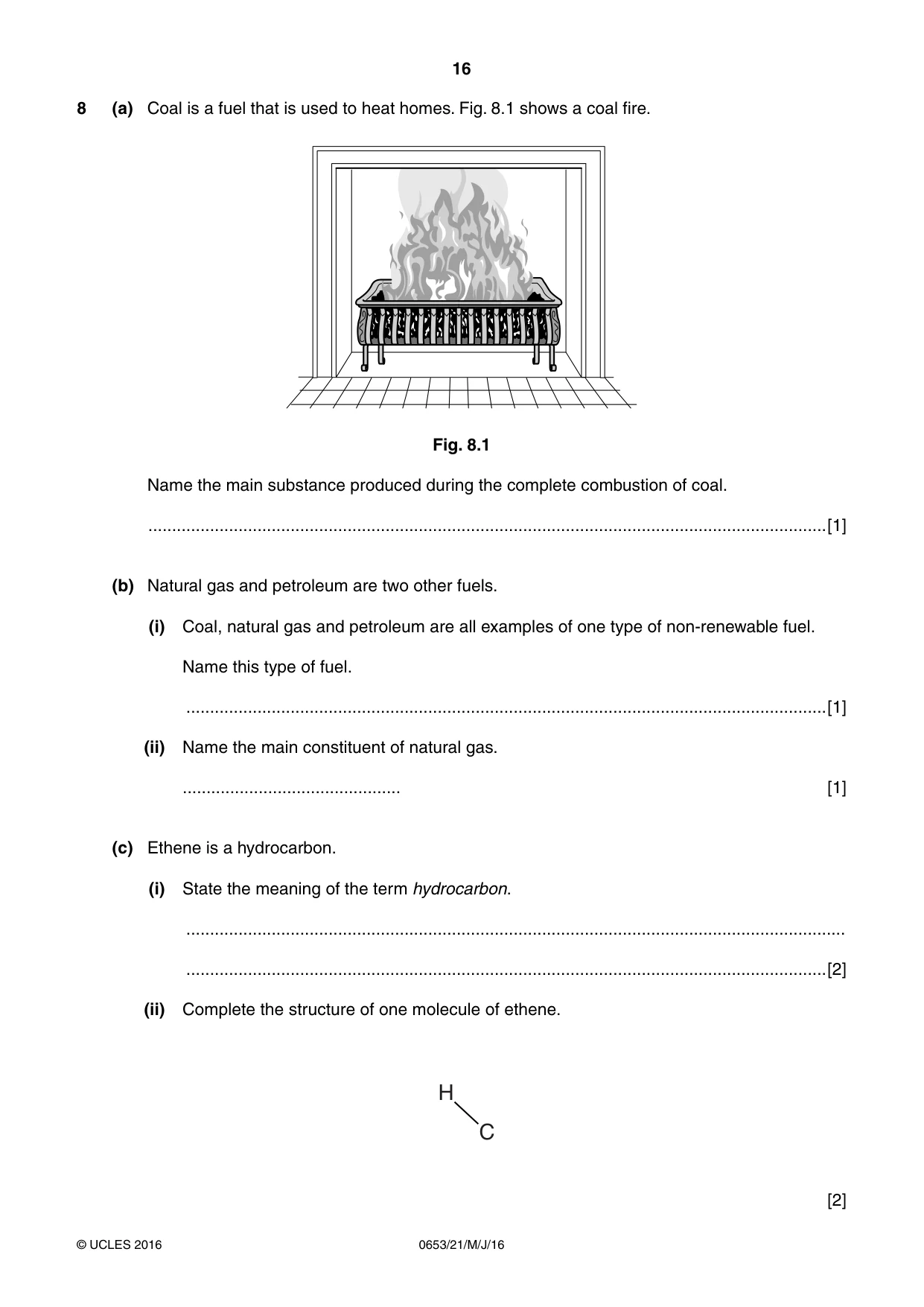 Cambridge IGCSE Science - Combined 0653 2016 May/June Paper 2 · Variant 1 question paper, page 16 of 20