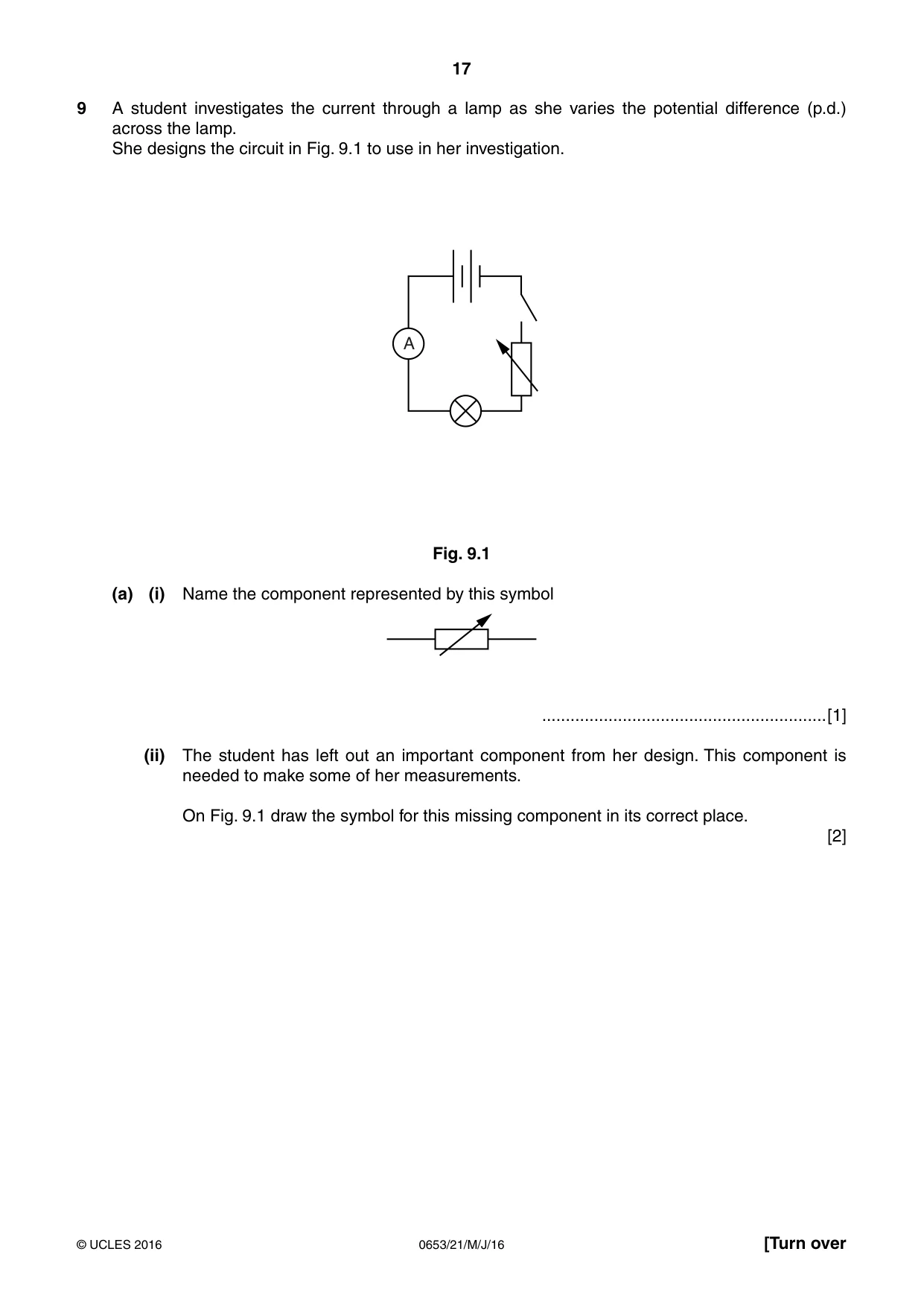 Cambridge IGCSE Science - Combined 0653 2016 May/June Paper 2 · Variant 1 question paper, page 17 of 20