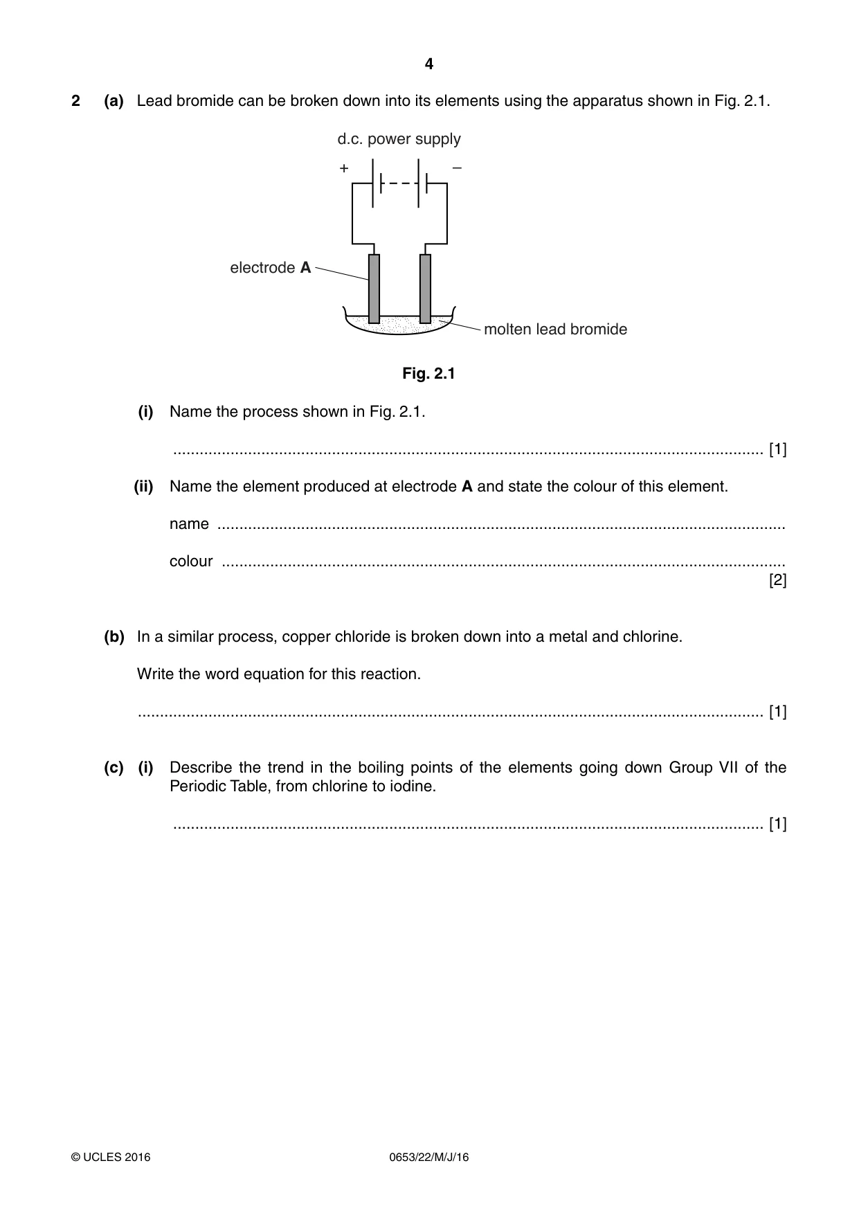 Cambridge IGCSE Science - Combined 0653 2016 May/June Paper 2 · Variant 2 question paper, page 4 of 20