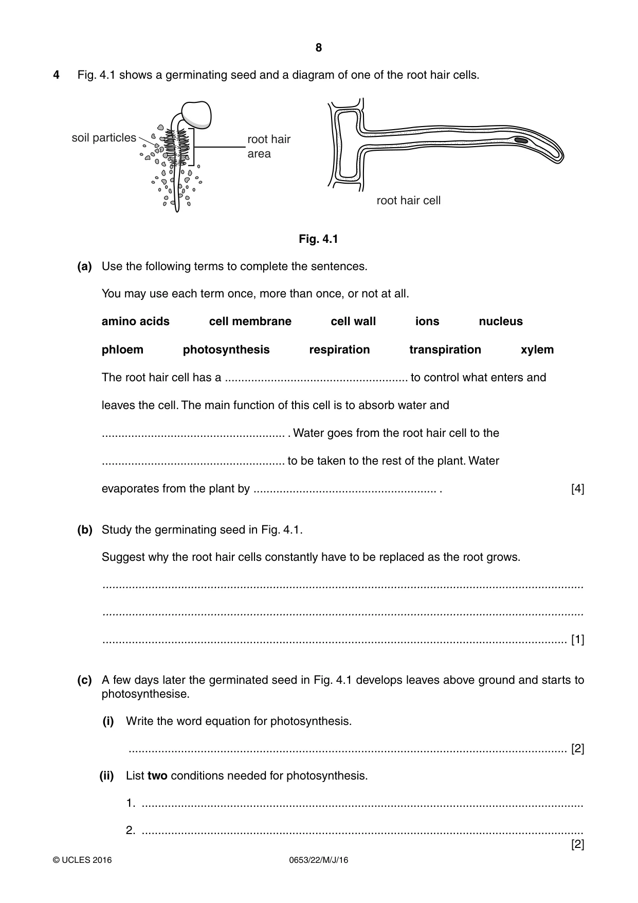 Cambridge IGCSE Science - Combined 0653 2016 May/June Paper 2 · Variant 2 question paper, page 8 of 20