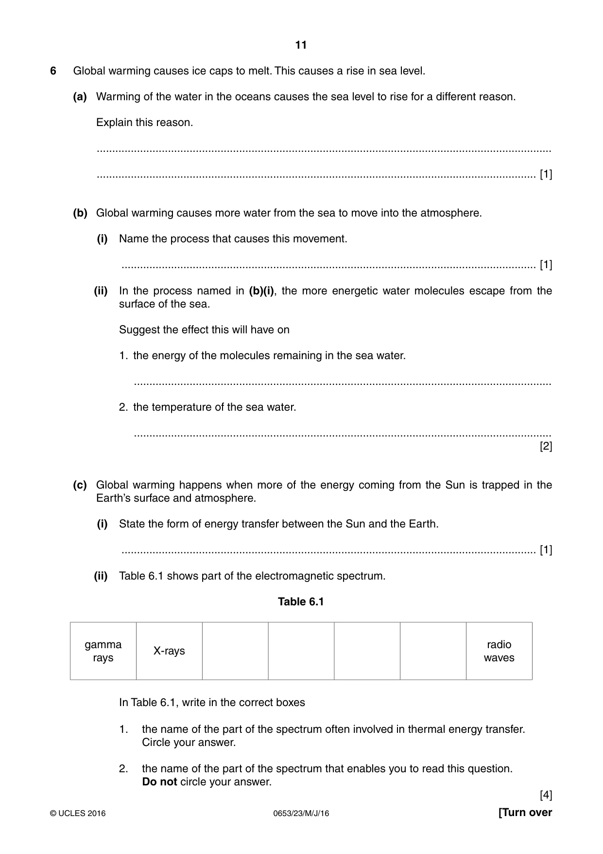 Cambridge IGCSE Science - Combined 0653 2016 May/June Paper 2 · Variant 3 question paper, page 11 of 20