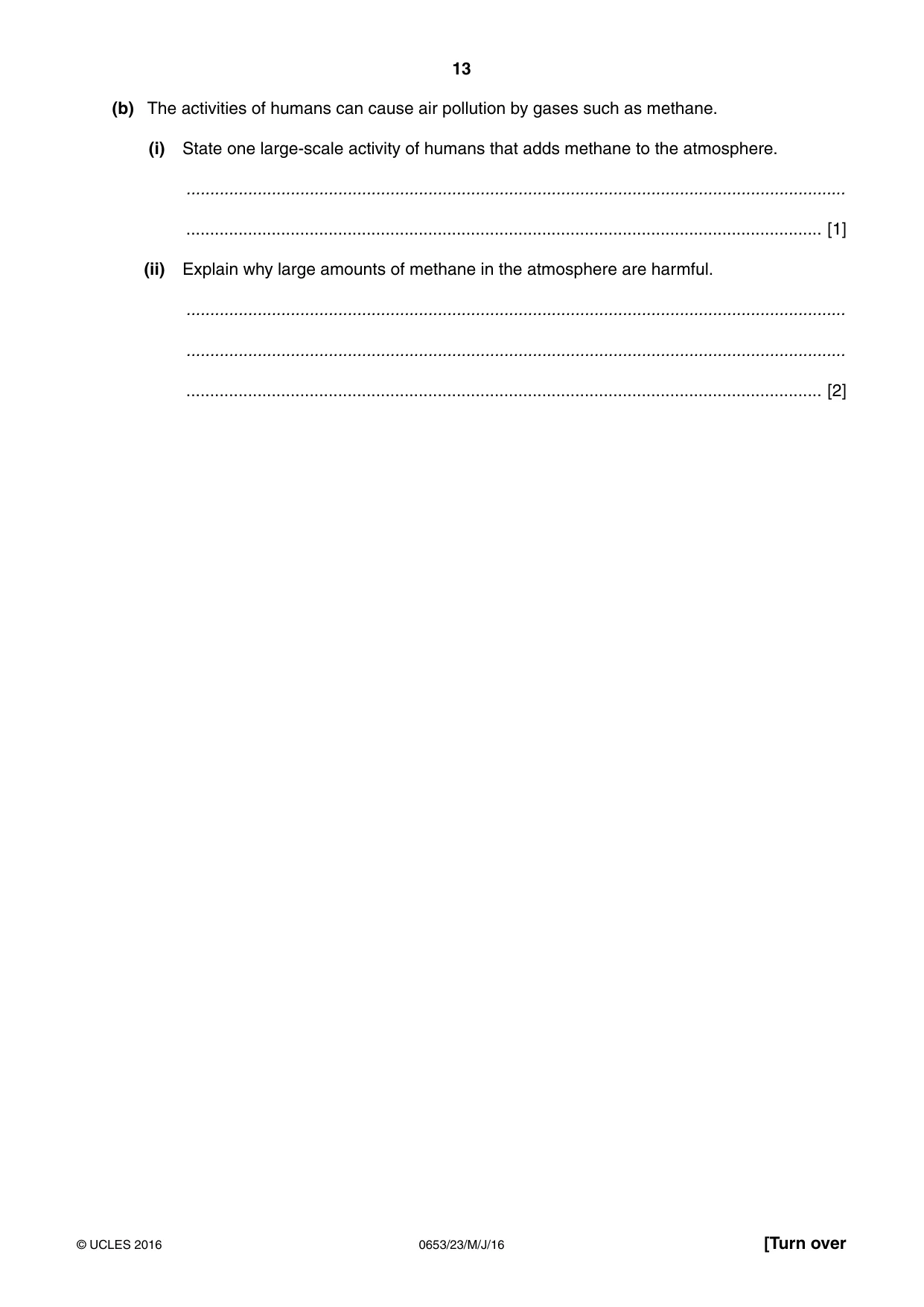 Cambridge IGCSE Science - Combined 0653 2016 May/June Paper 2 · Variant 3 question paper, page 13 of 20