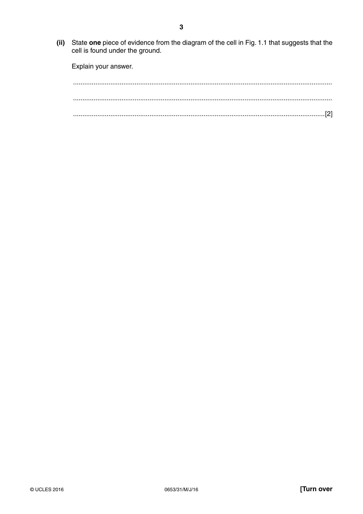 Cambridge IGCSE Science - Combined 0653 2016 May/June Paper 3 · Variant 1 question paper, page 3 of 20