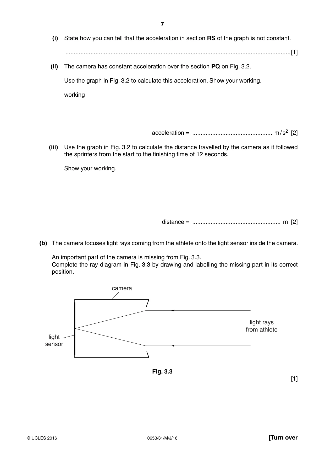 Cambridge IGCSE Science - Combined 0653 2016 May/June Paper 3 · Variant 1 question paper, page 7 of 20