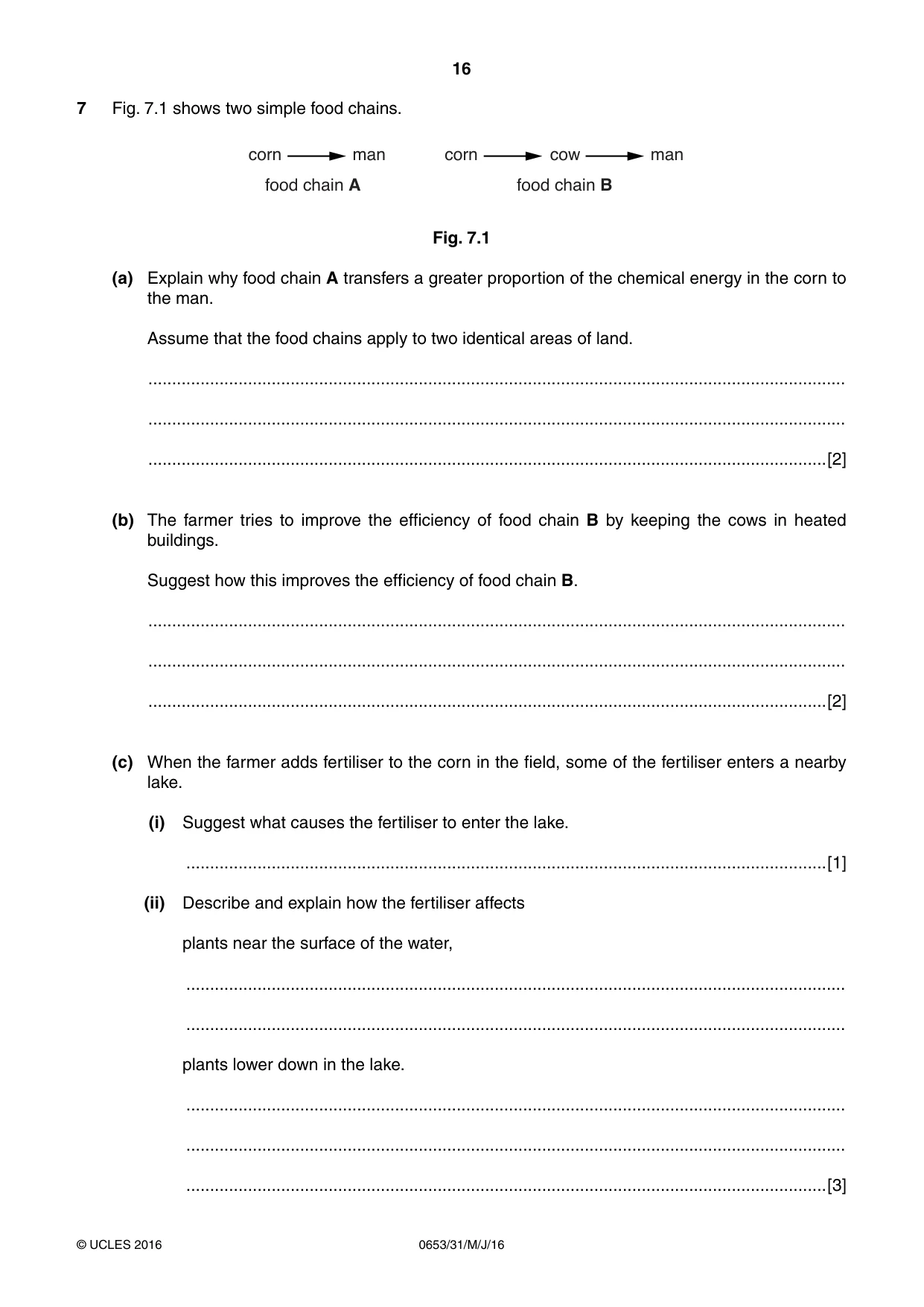 Cambridge IGCSE Science - Combined 0653 2016 May/June Paper 3 · Variant 1 question paper, page 16 of 20
