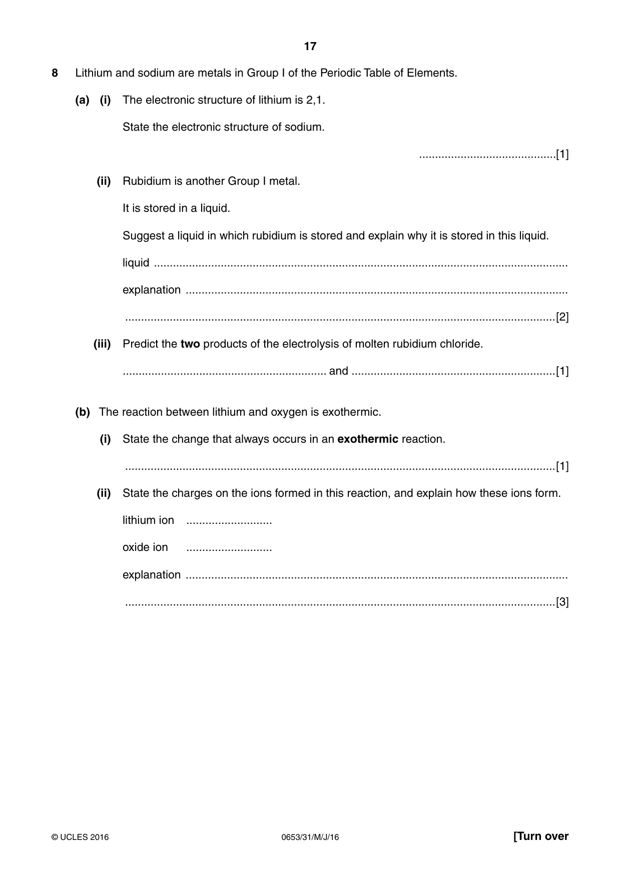 Cambridge IGCSE Science - Combined 0653 2016 May/June Paper 3 · Variant 1 question paper, page 17 of 20