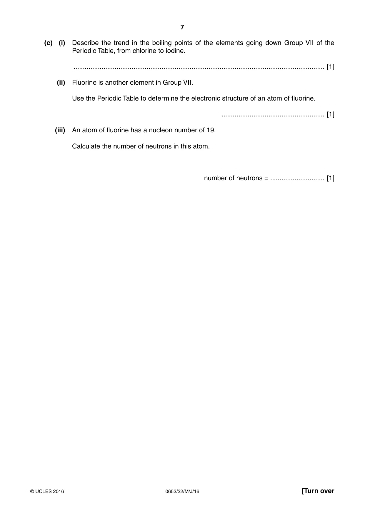 Cambridge IGCSE Science - Combined 0653 2016 May/June Paper 3 · Variant 2 question paper, page 7 of 24
