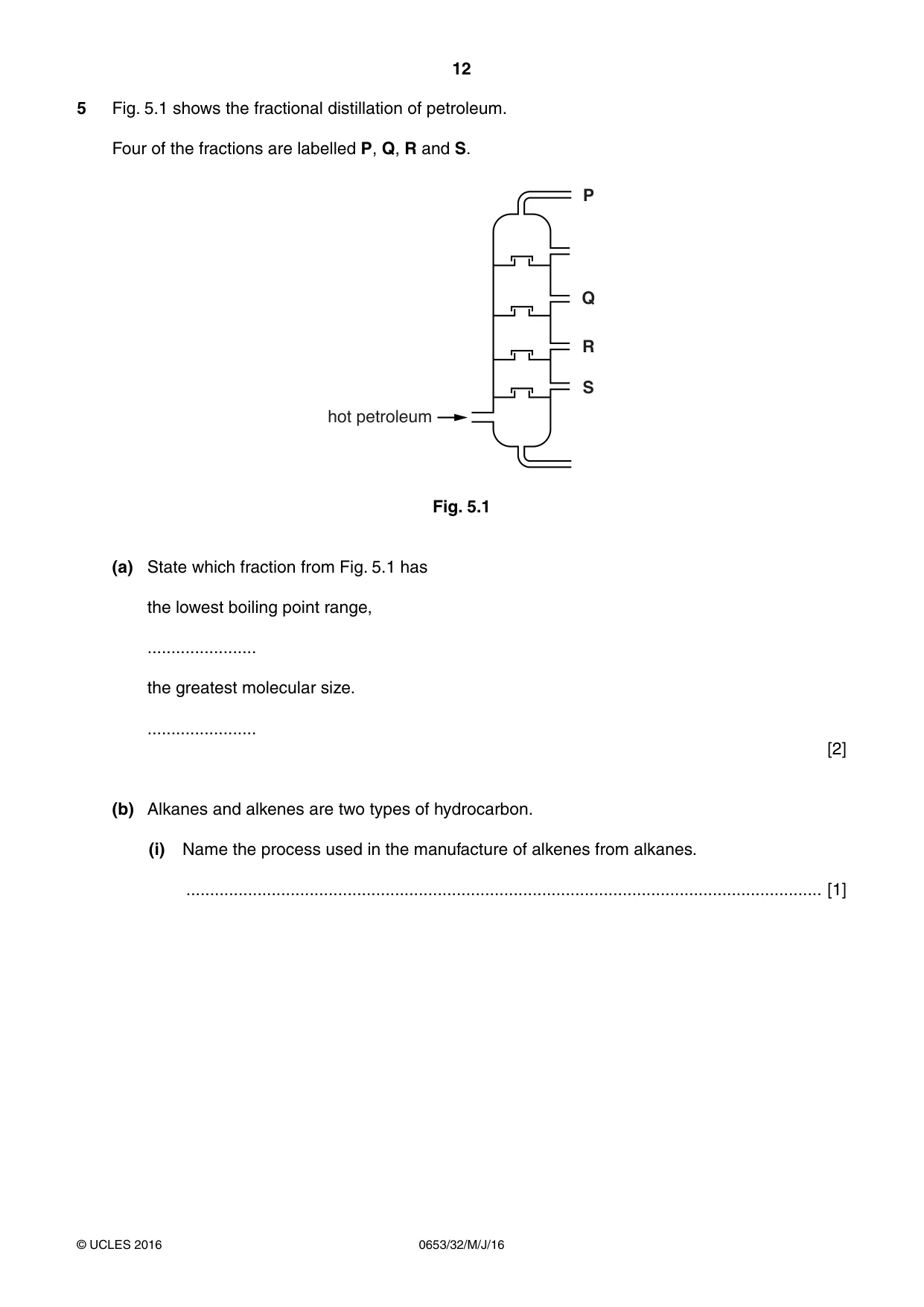 Cambridge IGCSE Science - Combined 0653 2016 May/June Paper 3 · Variant 2 question paper, page 12 of 24
