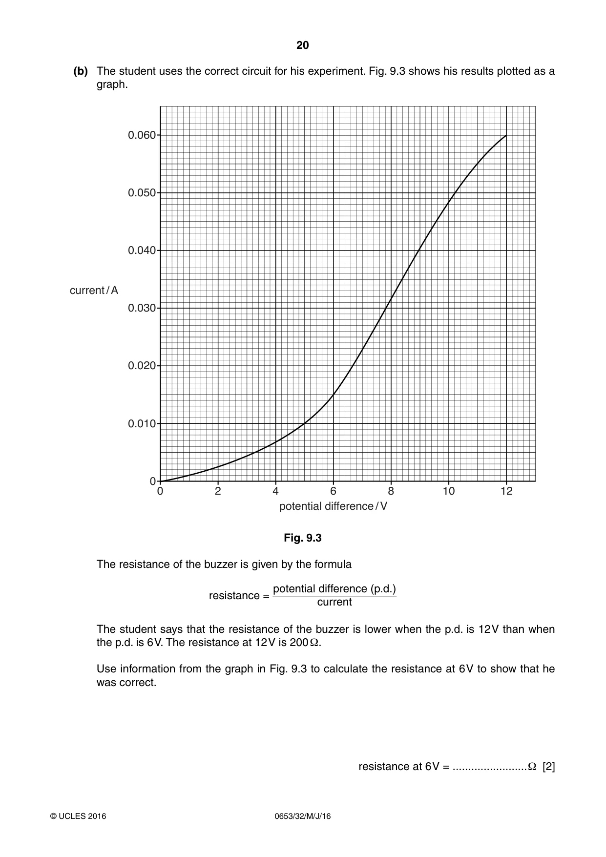 Cambridge IGCSE Science - Combined 0653 2016 May/June Paper 3 · Variant 2 question paper, page 20 of 24