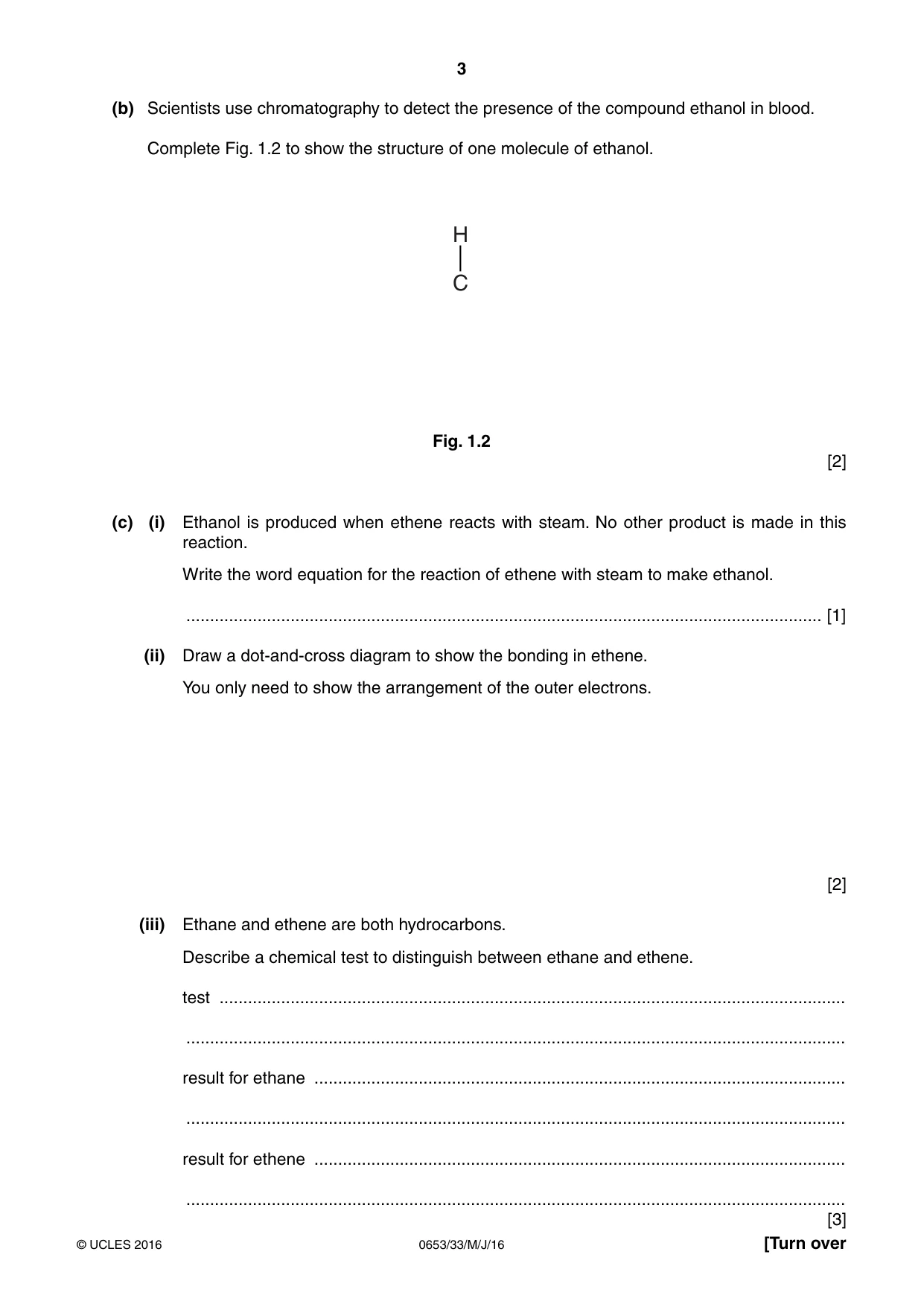 Cambridge IGCSE Science - Combined 0653 2016 May/June Paper 3 · Variant 3 question paper, page 3 of 20