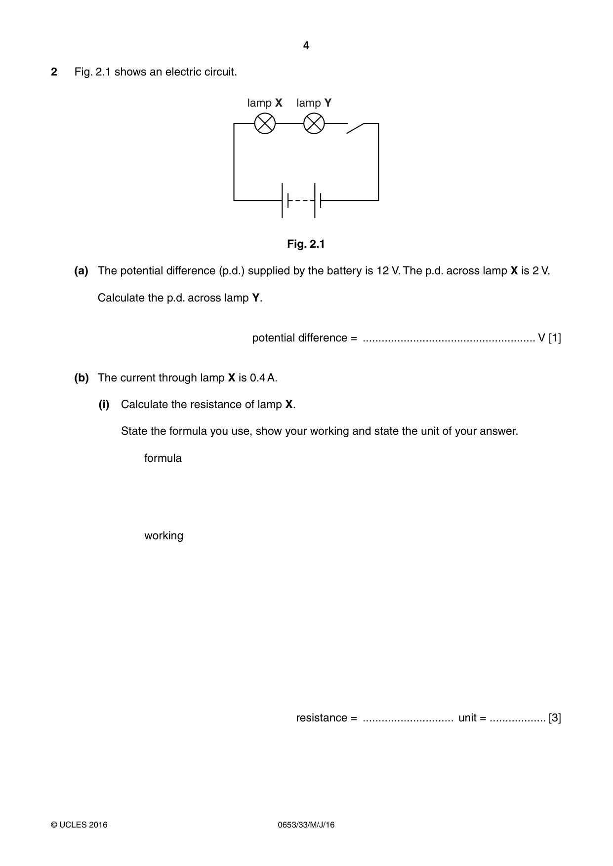 Cambridge IGCSE Science - Combined 0653 2016 May/June Paper 3 · Variant 3 question paper, page 4 of 20