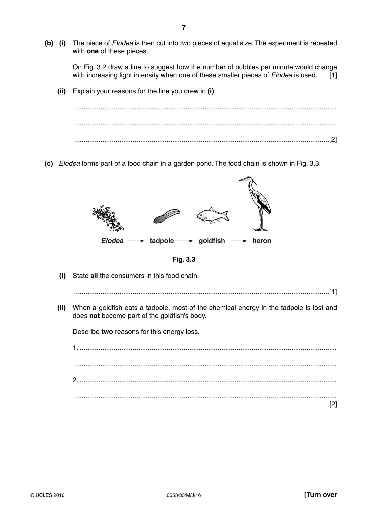 Cambridge IGCSE Science - Combined 0653 2016 May/June Paper 3 · Variant 3 question paper, page 7 of 20