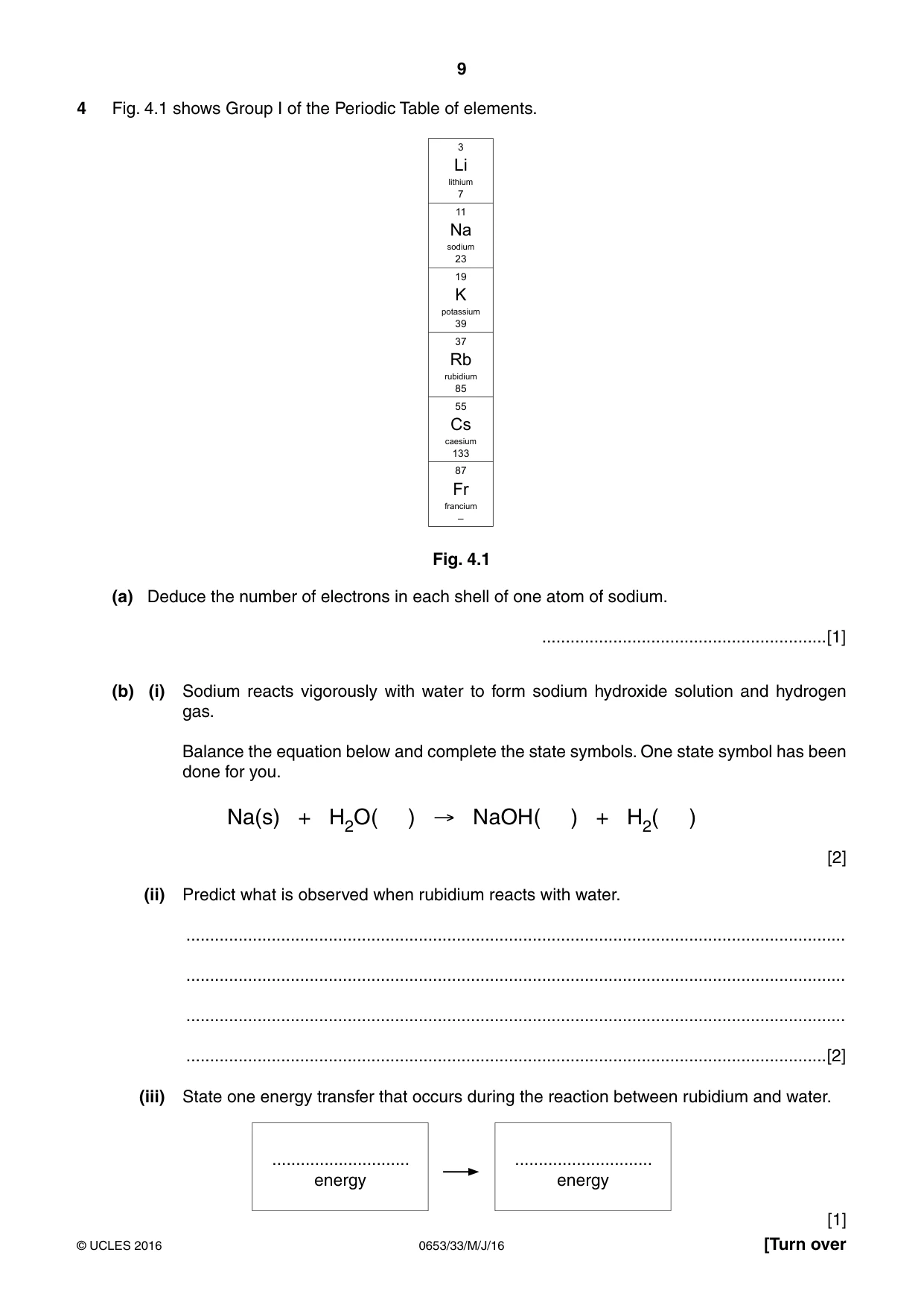 Cambridge IGCSE Science - Combined 0653 2016 May/June Paper 3 · Variant 3 question paper, page 9 of 20