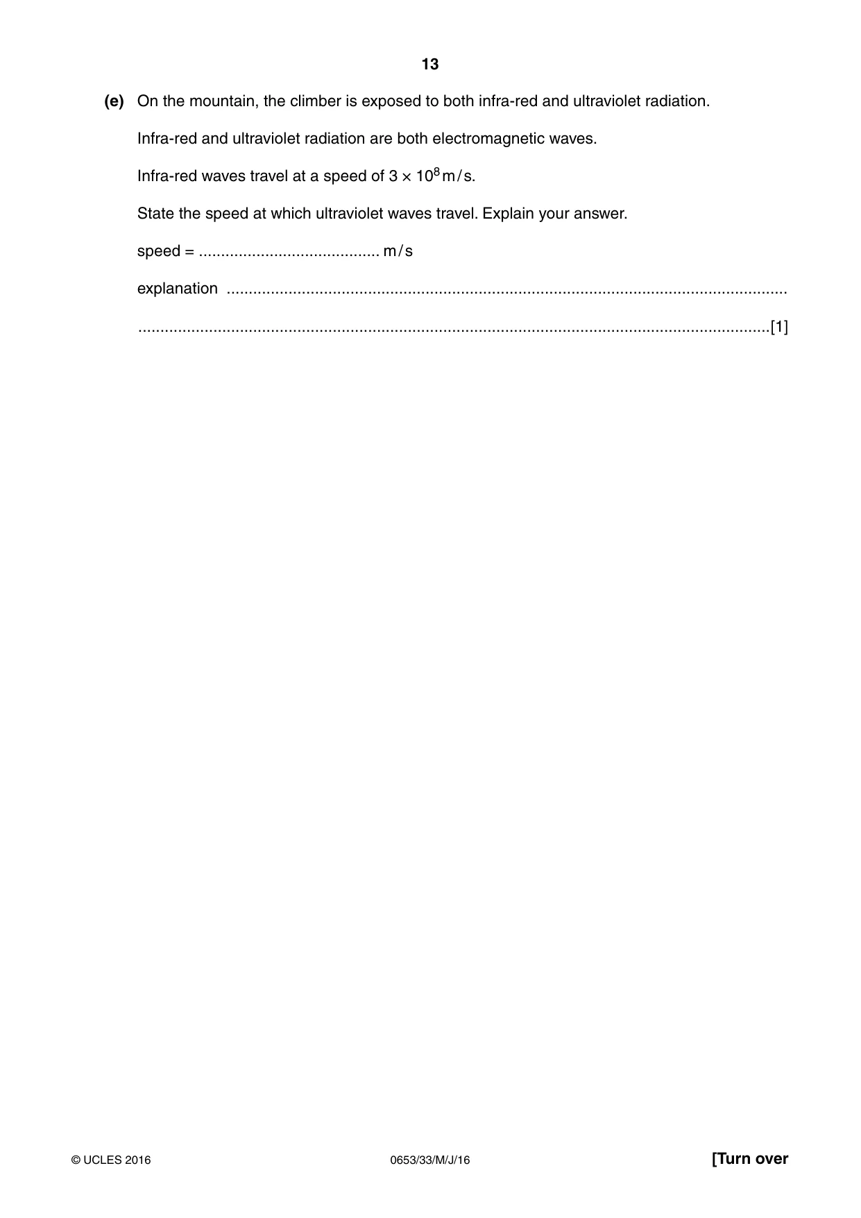 Cambridge IGCSE Science - Combined 0653 2016 May/June Paper 3 · Variant 3 question paper, page 13 of 20