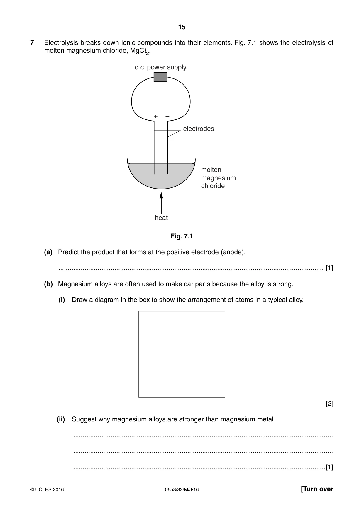 Cambridge IGCSE Science - Combined 0653 2016 May/June Paper 3 · Variant 3 question paper, page 15 of 20