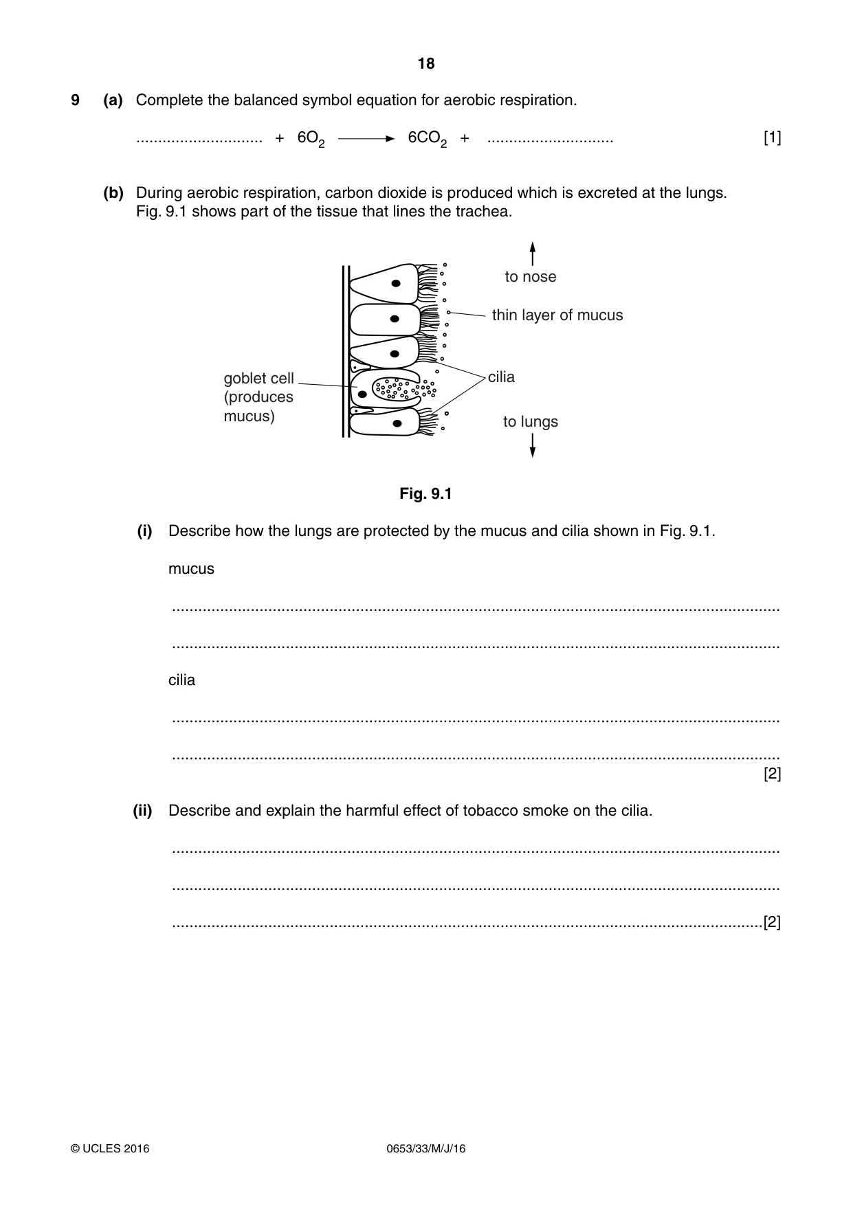 Cambridge IGCSE Science - Combined 0653 2016 May/June Paper 3 · Variant 3 question paper, page 18 of 20