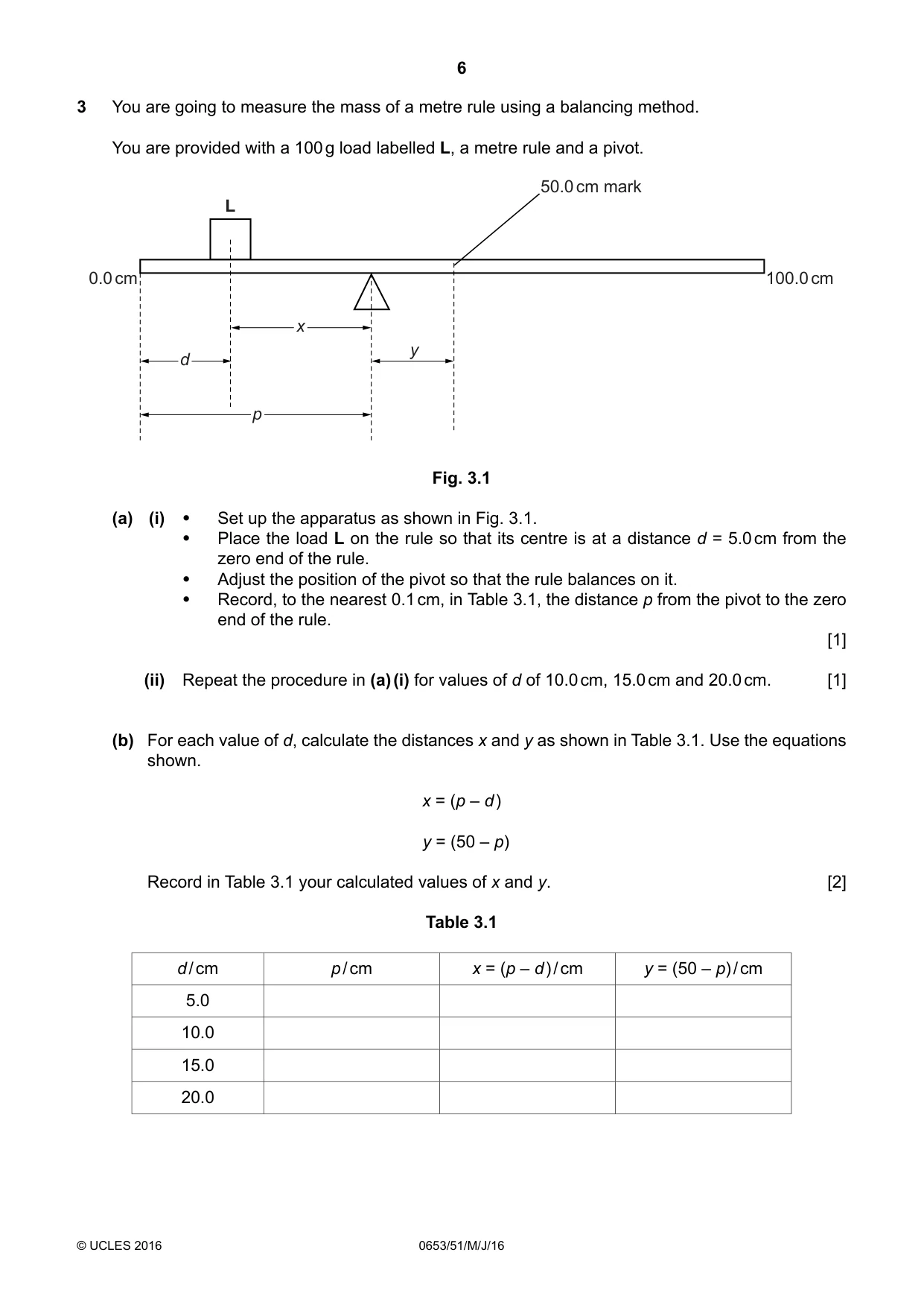 Cambridge IGCSE Science - Combined 0653 2016 May/June Paper 5 · Variant 1 question paper, page 6 of 8