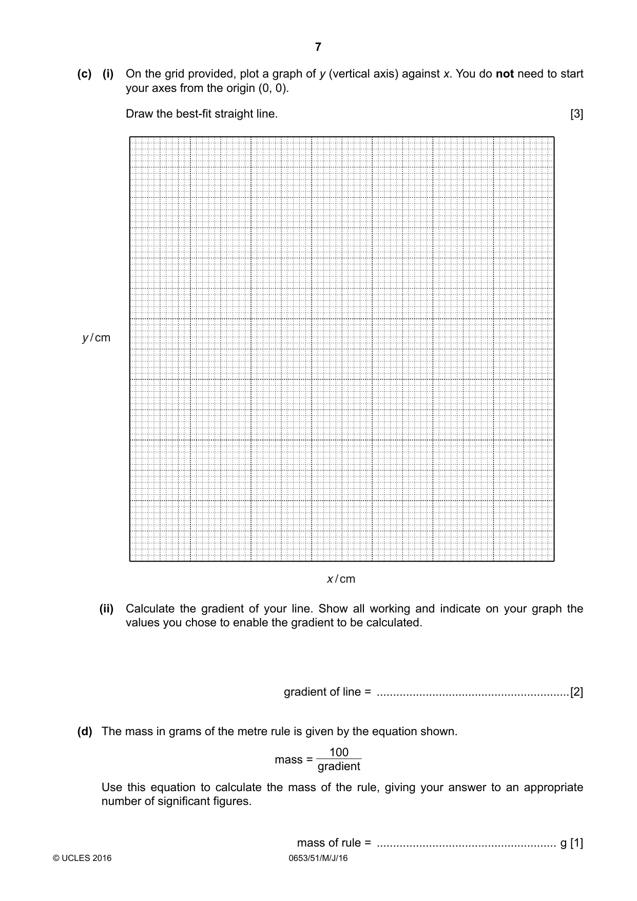 Cambridge IGCSE Science - Combined 0653 2016 May/June Paper 5 · Variant 1 question paper, page 7 of 8