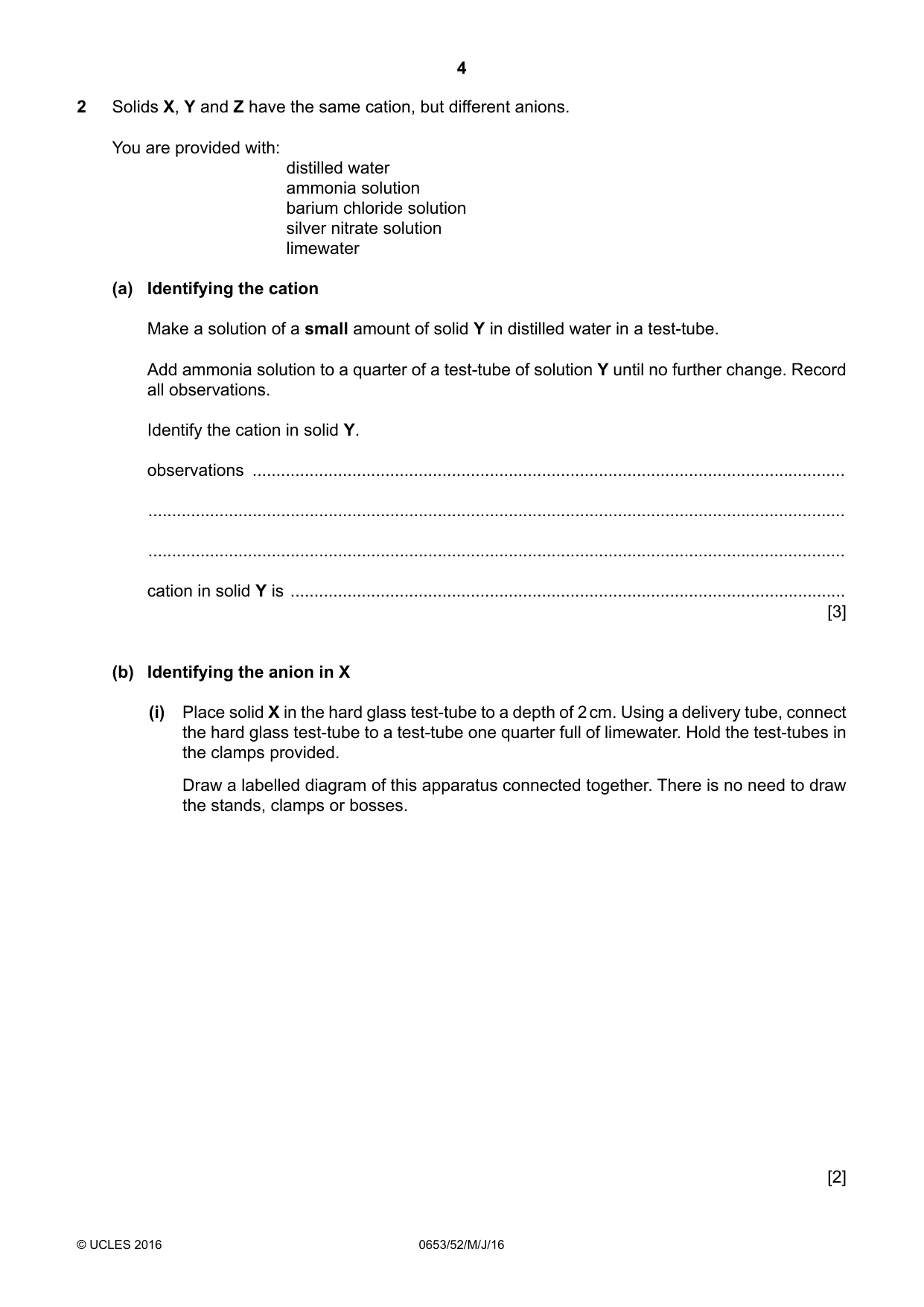 Cambridge IGCSE Science - Combined 0653 2016 May/June Paper 5 · Variant 2 question paper, page 4 of 8