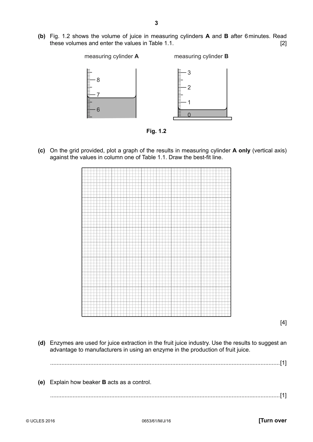 Cambridge IGCSE Science - Combined 0653 2016 May/June Paper 6 · Variant 1 question paper, page 3 of 20