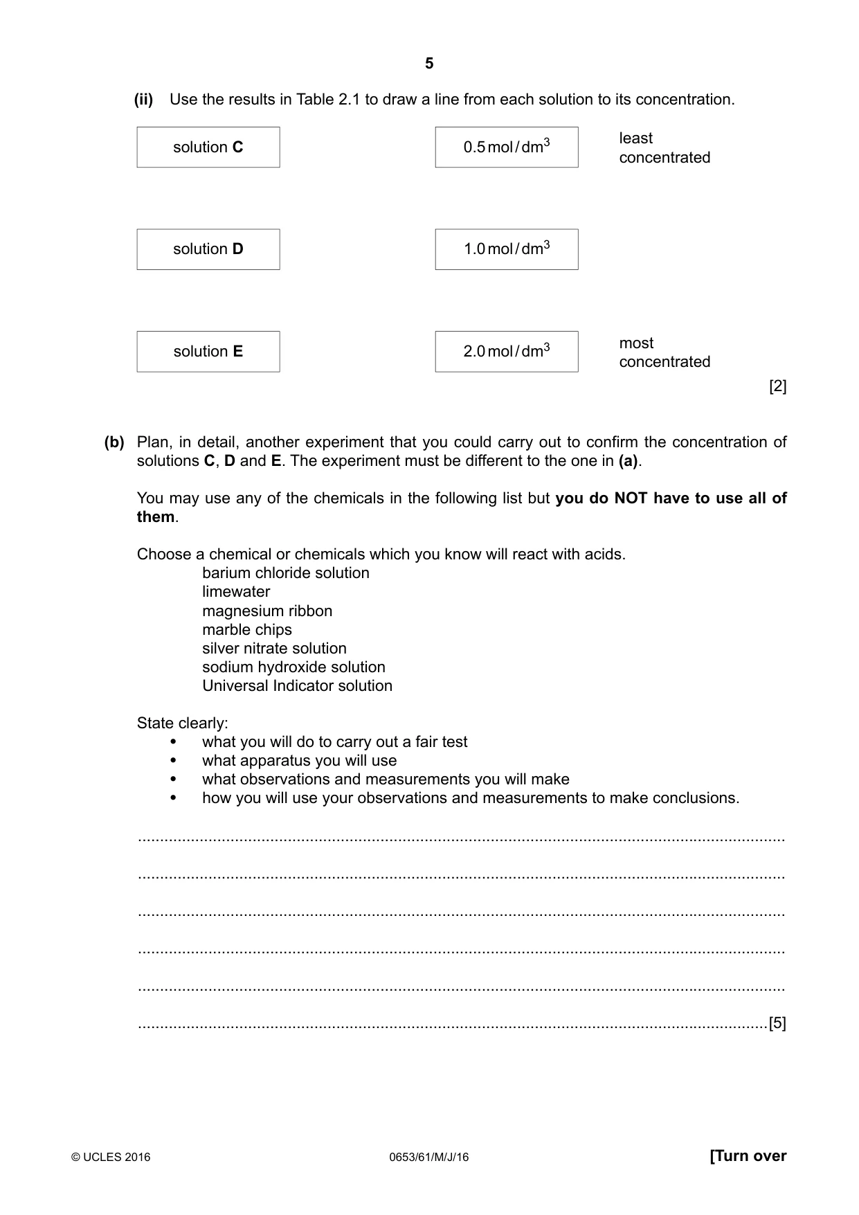 Cambridge IGCSE Science - Combined 0653 2016 May/June Paper 6 · Variant 1 question paper, page 5 of 20