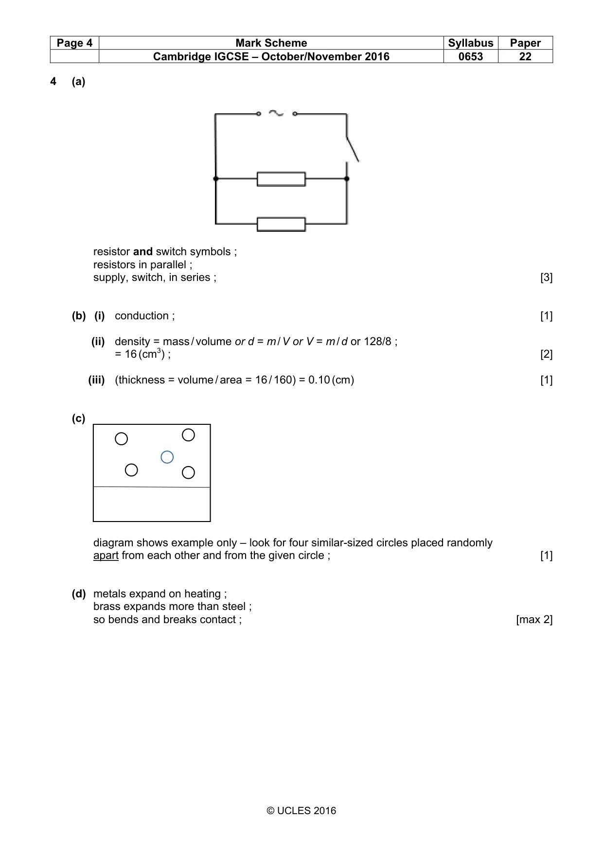 Mark scheme, page 4 of 7