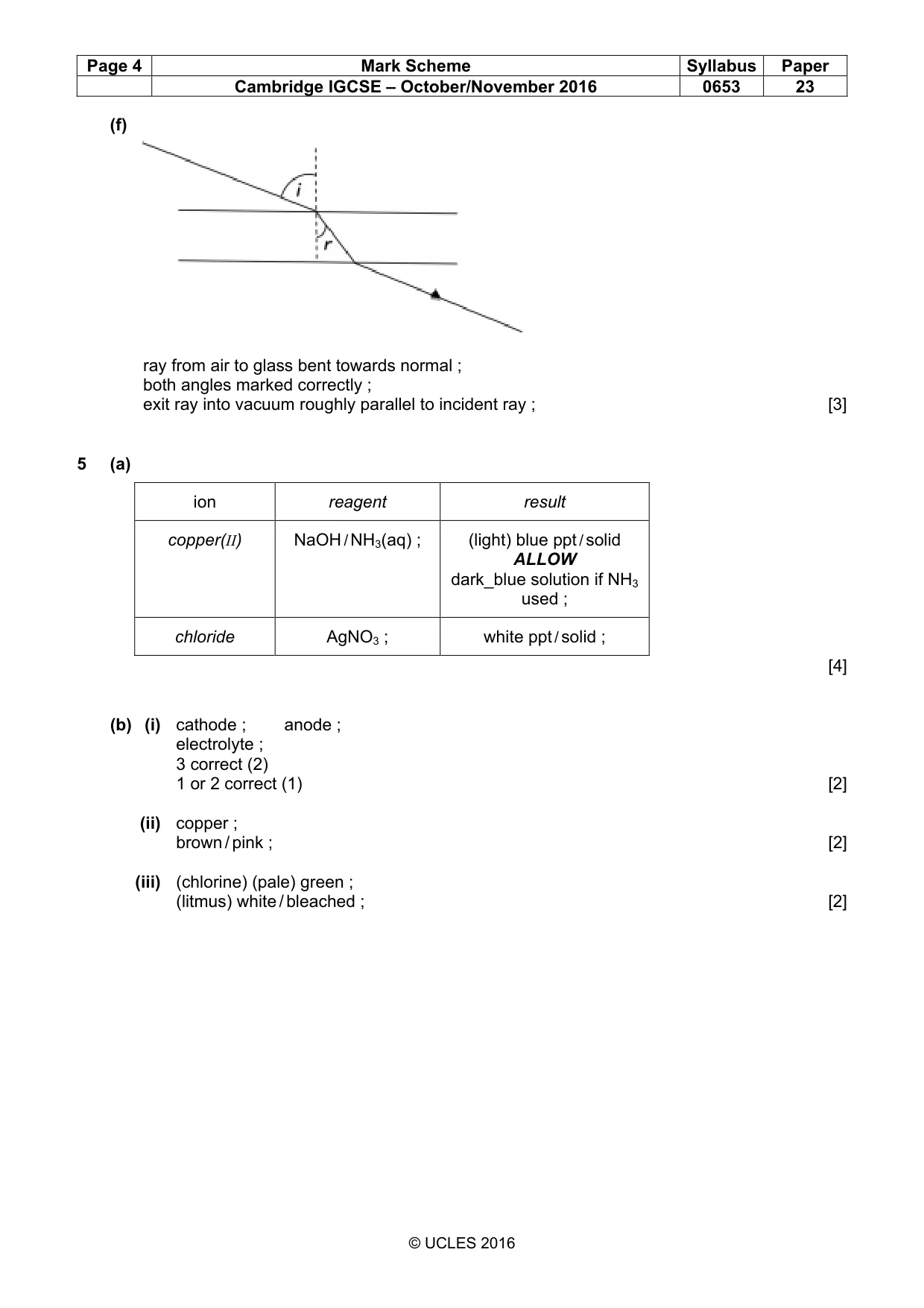 Mark scheme, page 4 of 6