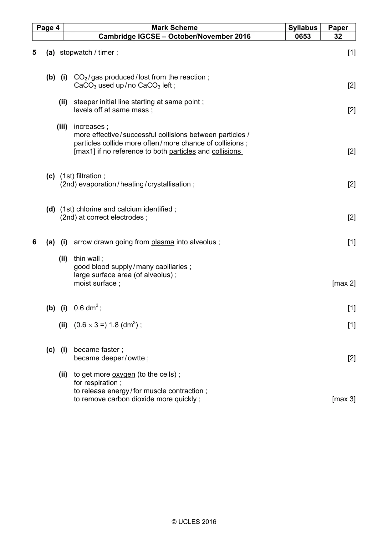 Mark scheme, page 4 of 6
