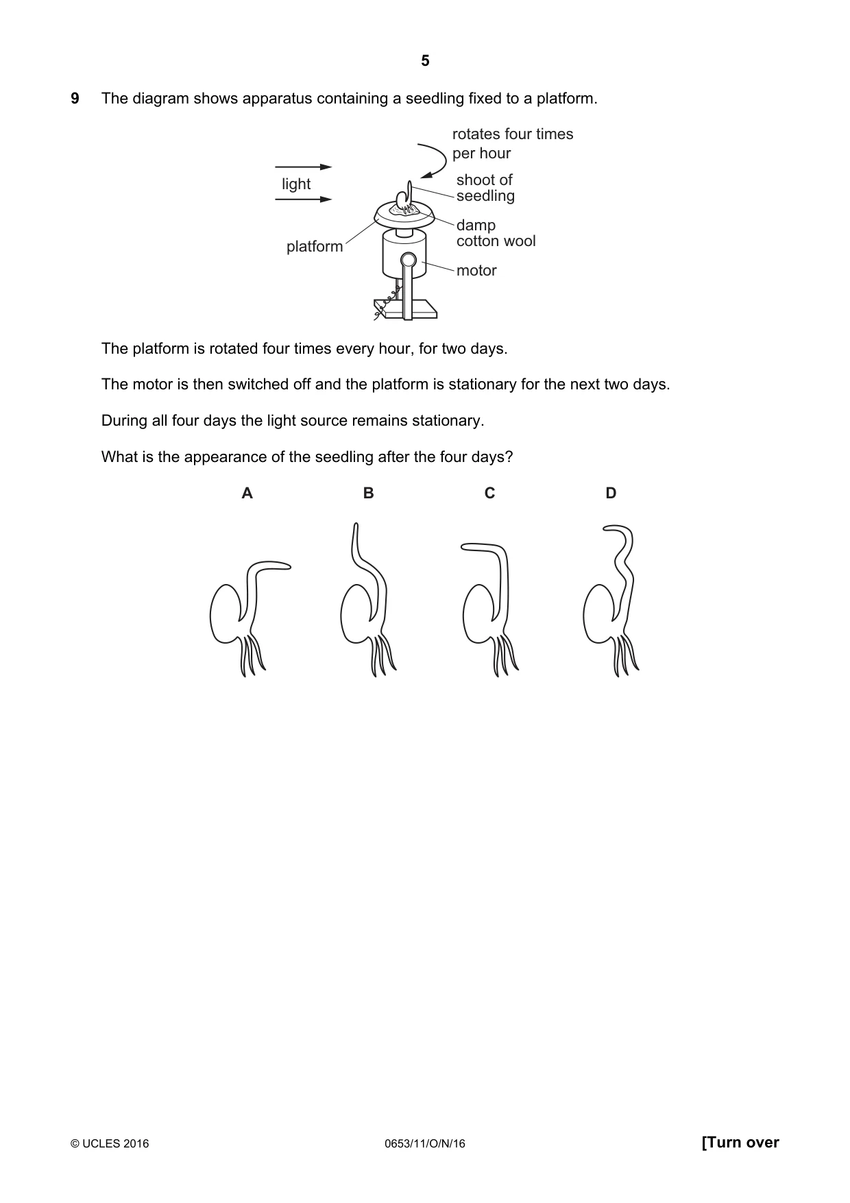 Cambridge IGCSE Science - Combined 0653 2016 Oct/Nov Paper 1 · Variant 1 question paper, page 5 of 20