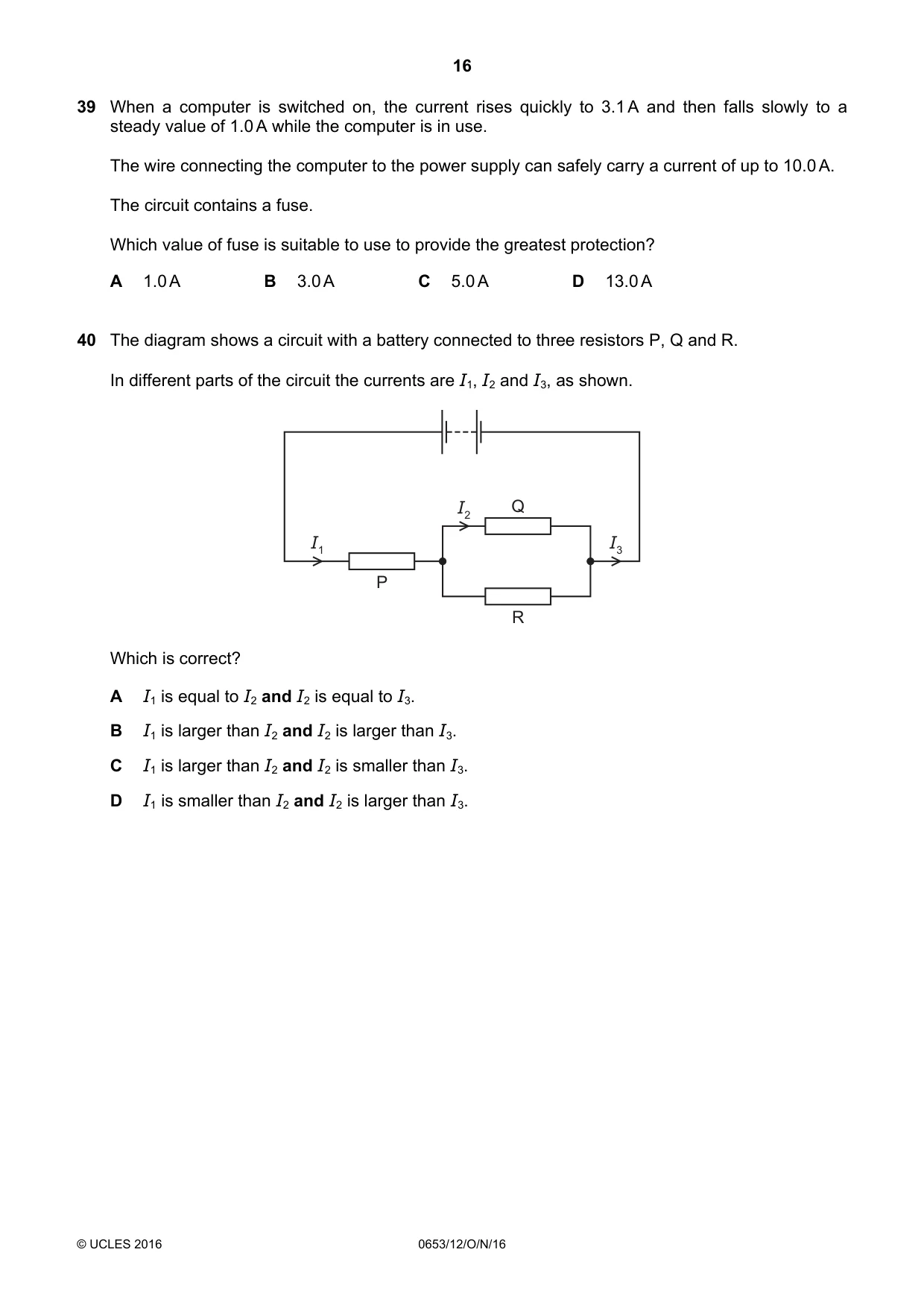 Cambridge IGCSE Science - Combined 0653 2016 Oct/Nov Paper 1 · Variant 2 question paper, page 16 of 20