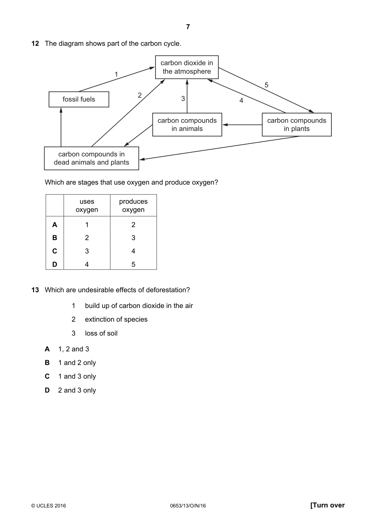 Cambridge IGCSE Science - Combined 0653 2016 Oct/Nov Paper 1 · Variant 3 question paper, page 7 of 20