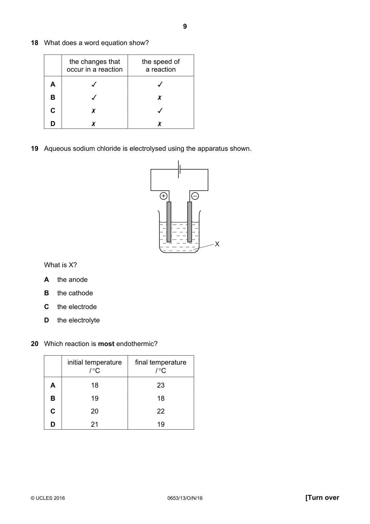 Cambridge IGCSE Science - Combined 0653 2016 Oct/Nov Paper 1 · Variant 3 question paper, page 9 of 20