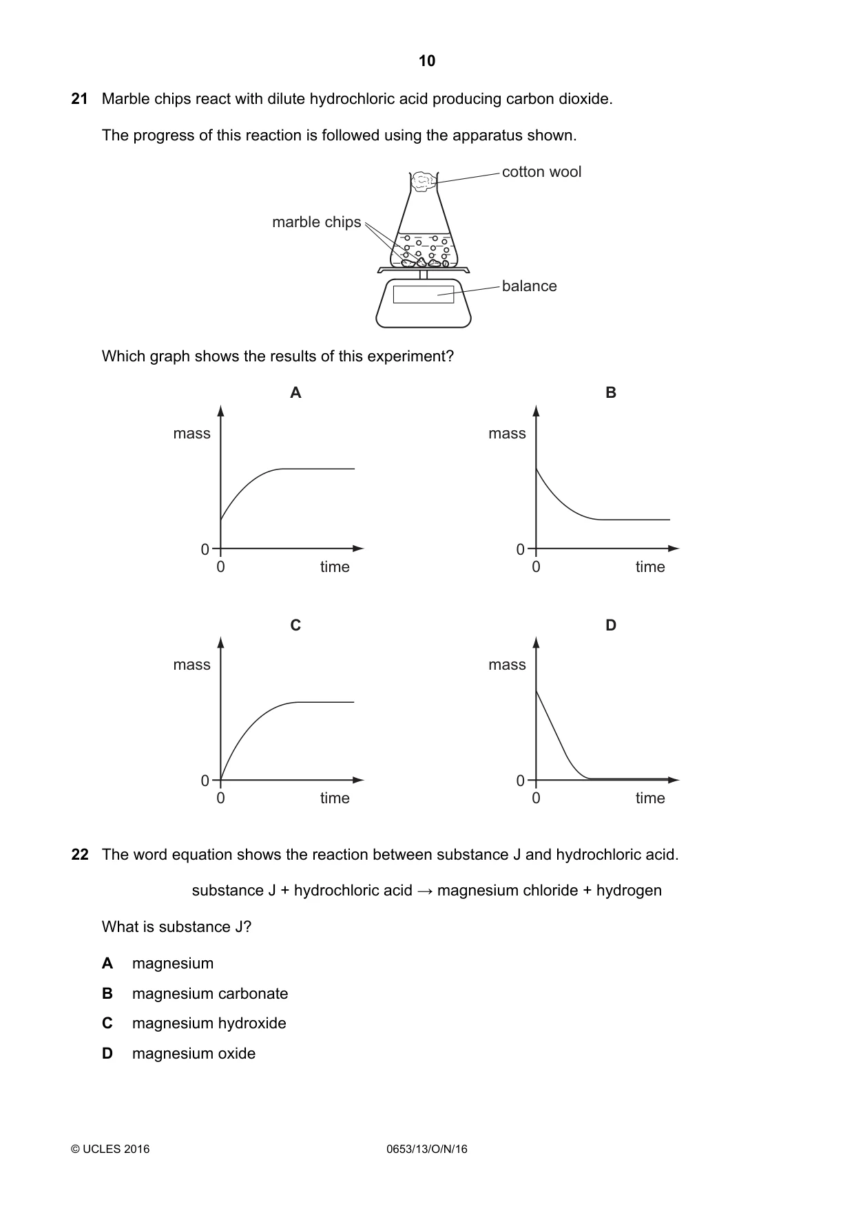 Cambridge IGCSE Science - Combined 0653 2016 Oct/Nov Paper 1 · Variant 3 question paper, page 10 of 20
