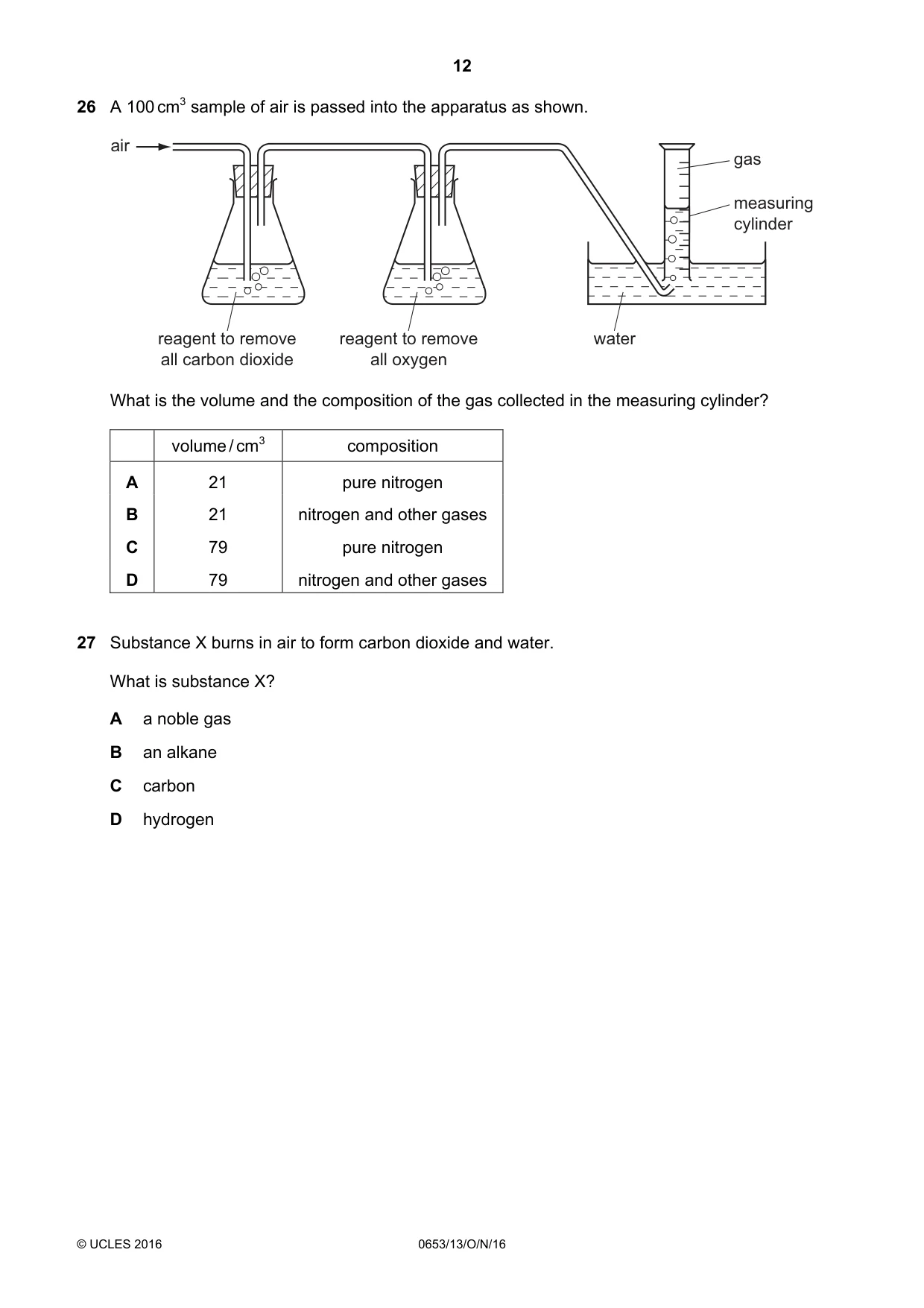 Cambridge IGCSE Science - Combined 0653 2016 Oct/Nov Paper 1 · Variant 3 question paper, page 12 of 20