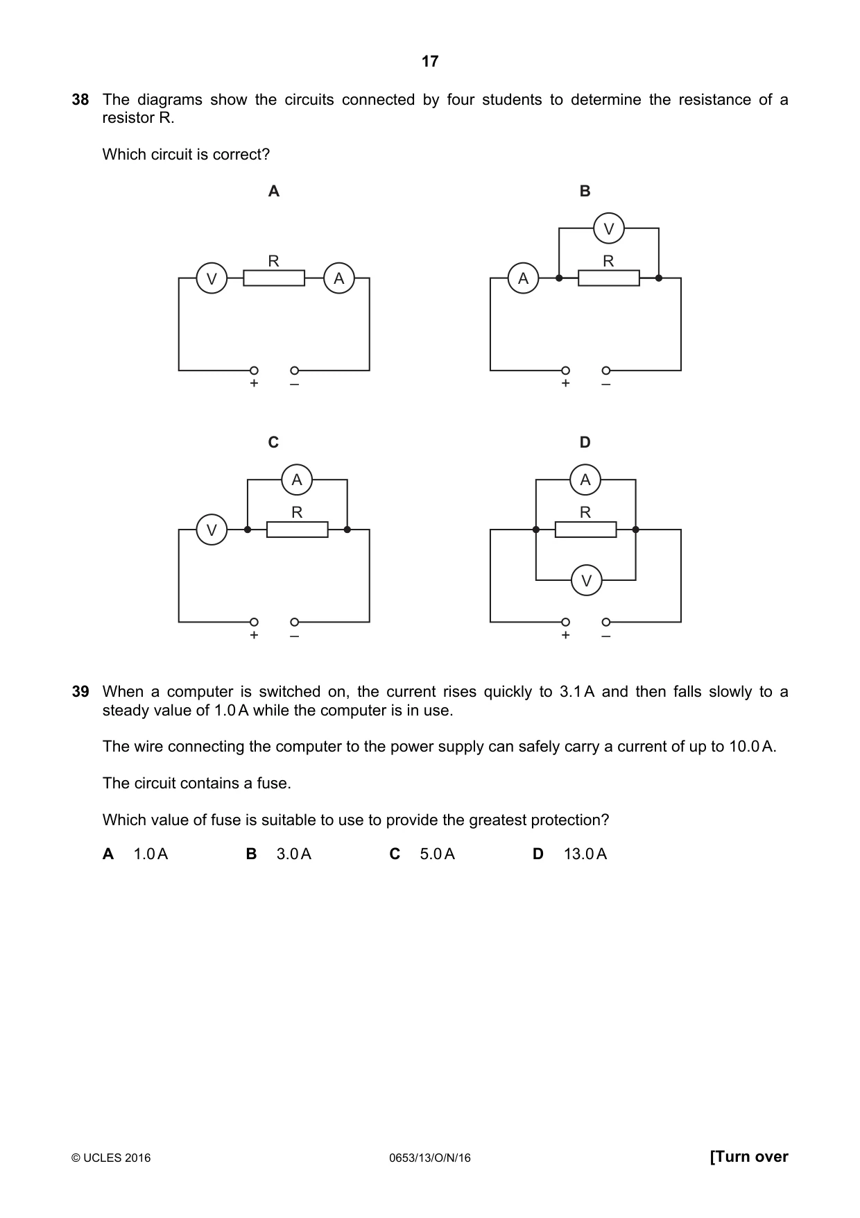 Cambridge IGCSE Science - Combined 0653 2016 Oct/Nov Paper 1 · Variant 3 question paper, page 17 of 20