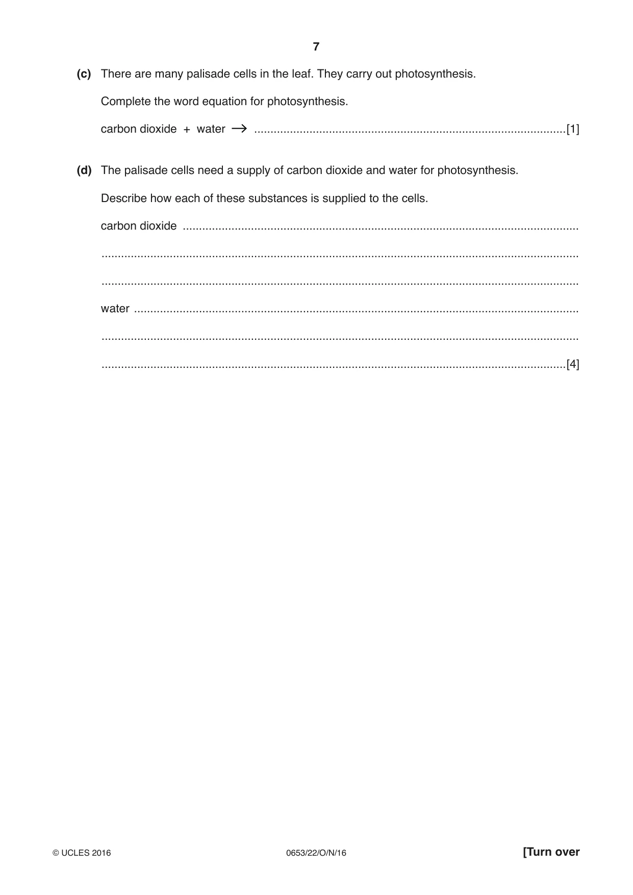 Cambridge IGCSE Science - Combined 0653 2016 Oct/Nov Paper 2 · Variant 2 question paper, page 7 of 24