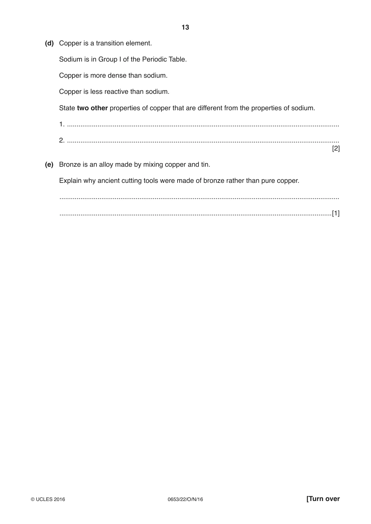 Cambridge IGCSE Science - Combined 0653 2016 Oct/Nov Paper 2 · Variant 2 question paper, page 13 of 24