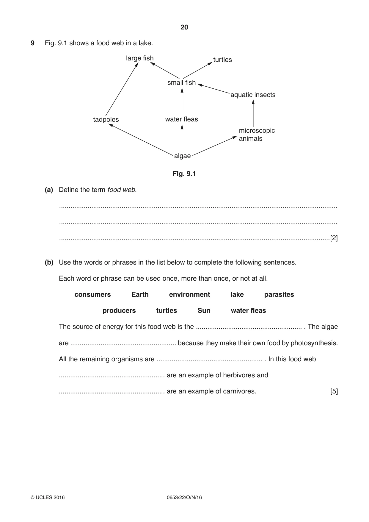 Cambridge IGCSE Science - Combined 0653 2016 Oct/Nov Paper 2 · Variant 2 question paper, page 20 of 24