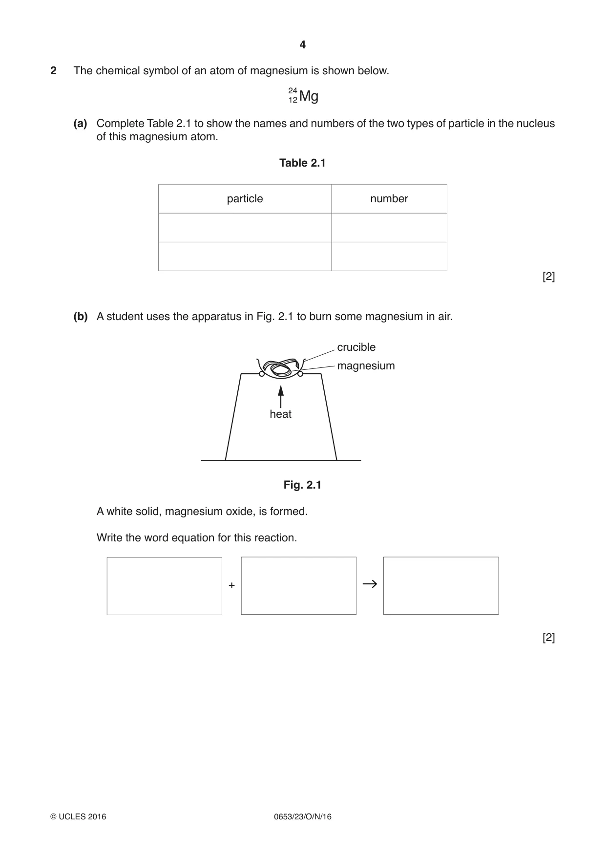 Cambridge IGCSE Science - Combined 0653 2016 Oct/Nov Paper 2 · Variant 3 question paper, page 4 of 20