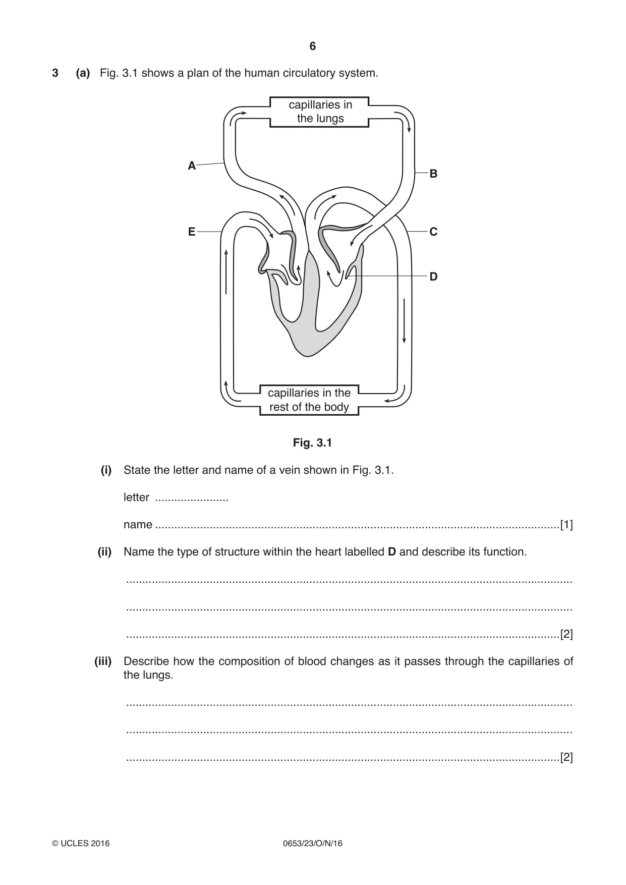 Cambridge IGCSE Science - Combined 0653 2016 Oct/Nov Paper 2 · Variant 3 question paper, page 6 of 20