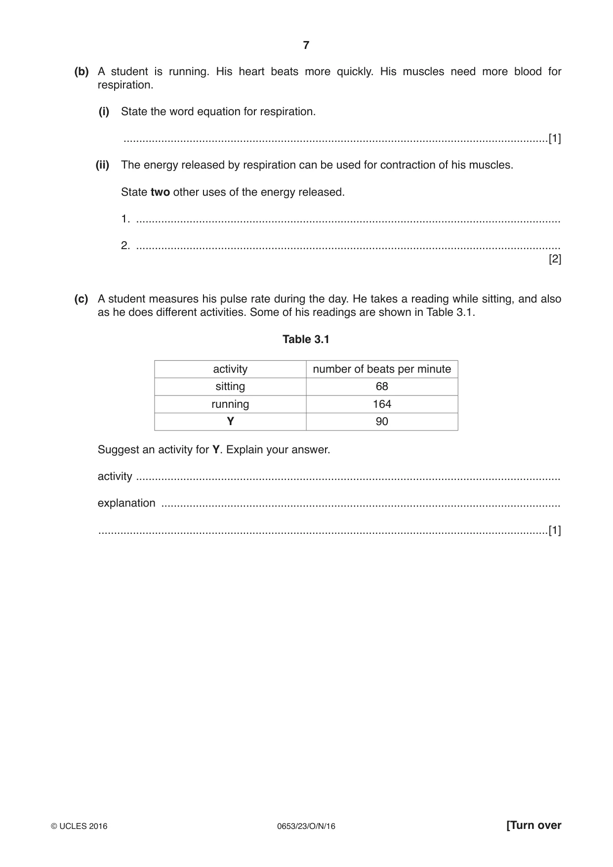 Cambridge IGCSE Science - Combined 0653 2016 Oct/Nov Paper 2 · Variant 3 question paper, page 7 of 20