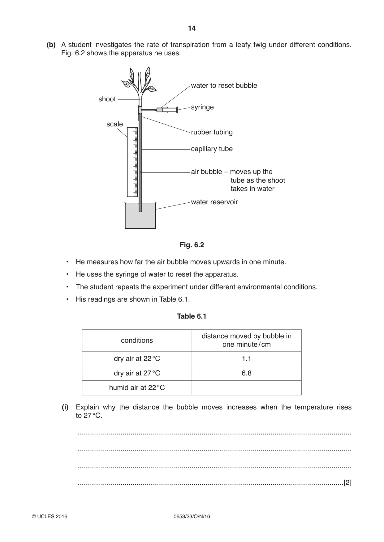 Cambridge IGCSE Science - Combined 0653 2016 Oct/Nov Paper 2 · Variant 3 question paper, page 14 of 20
